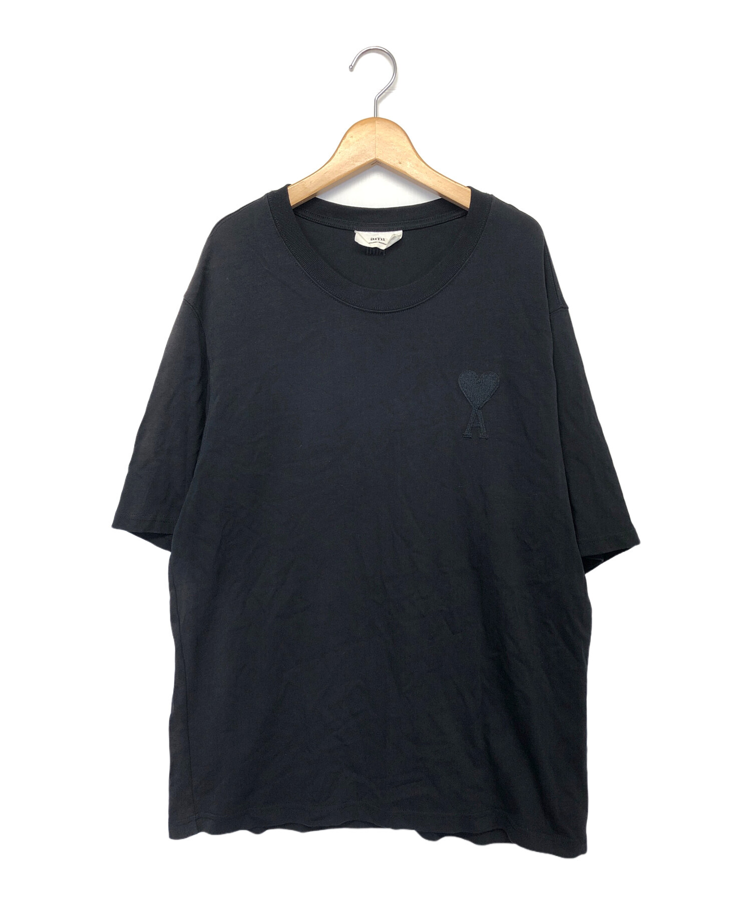中古・古着通販】ami (アミ) 半袖Tシャツ ブラック サイズ:L｜ブランド 