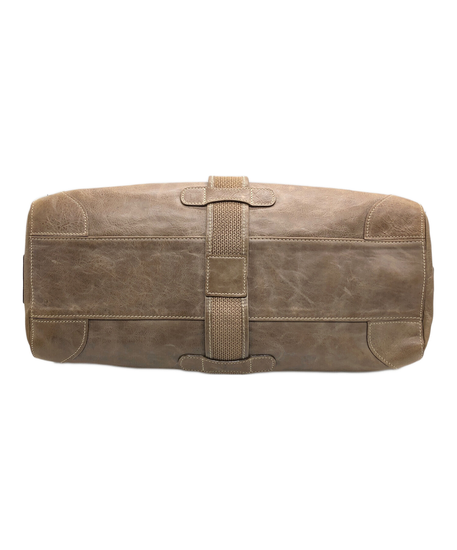 genten レザー ボストンバッグ ベージュ 中古・古着通販】genten (ゲンテン) レザーボストンバッグ ベージュ