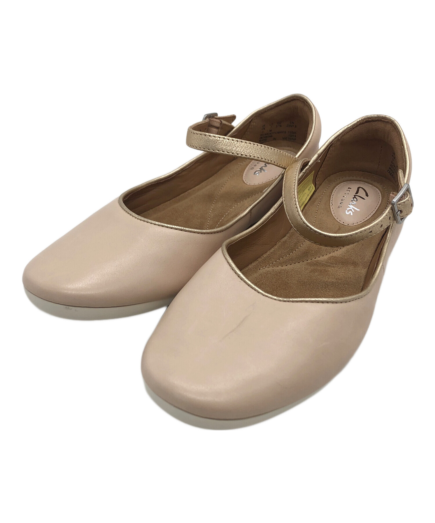 中古・古着通販】CLARKS (クラークス) ストラップシューズ ピンク