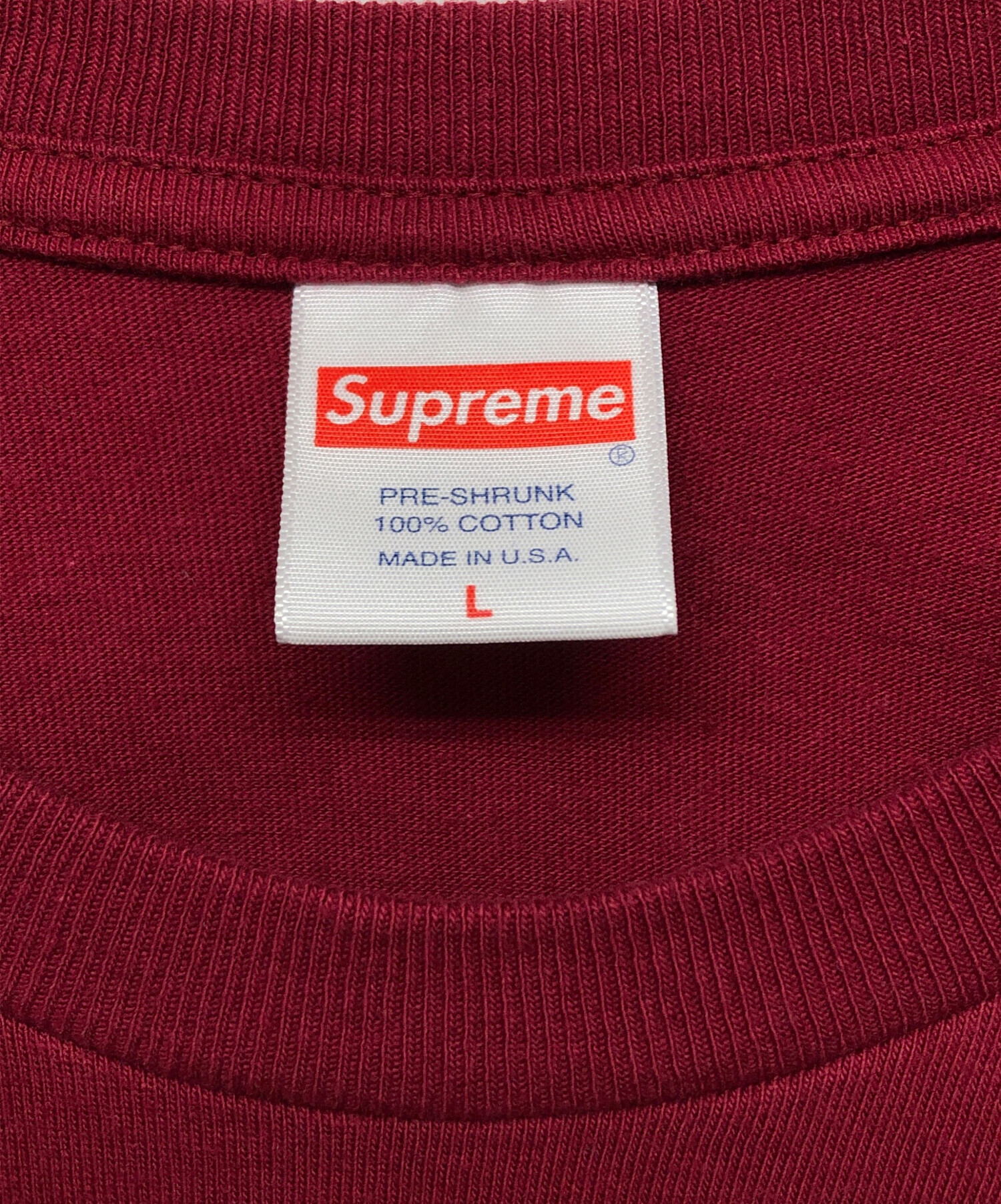 中古・古着通販】SUPREME (シュプリーム) Tシャツ レッド サイズ:L