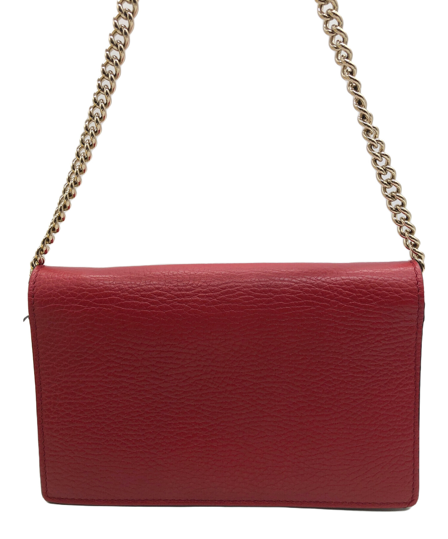 中古・古着通販】GUCCI (グッチ) チェーンウォレット レッド｜ブランド