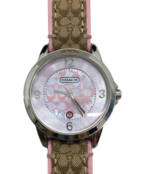 未使用品　COACH 腕時計 ピンク フラワーデザイン　動作確認済み 中古・古着通販】COACH (コーチ) 腕時計 ピンク｜ブランド・古着通販