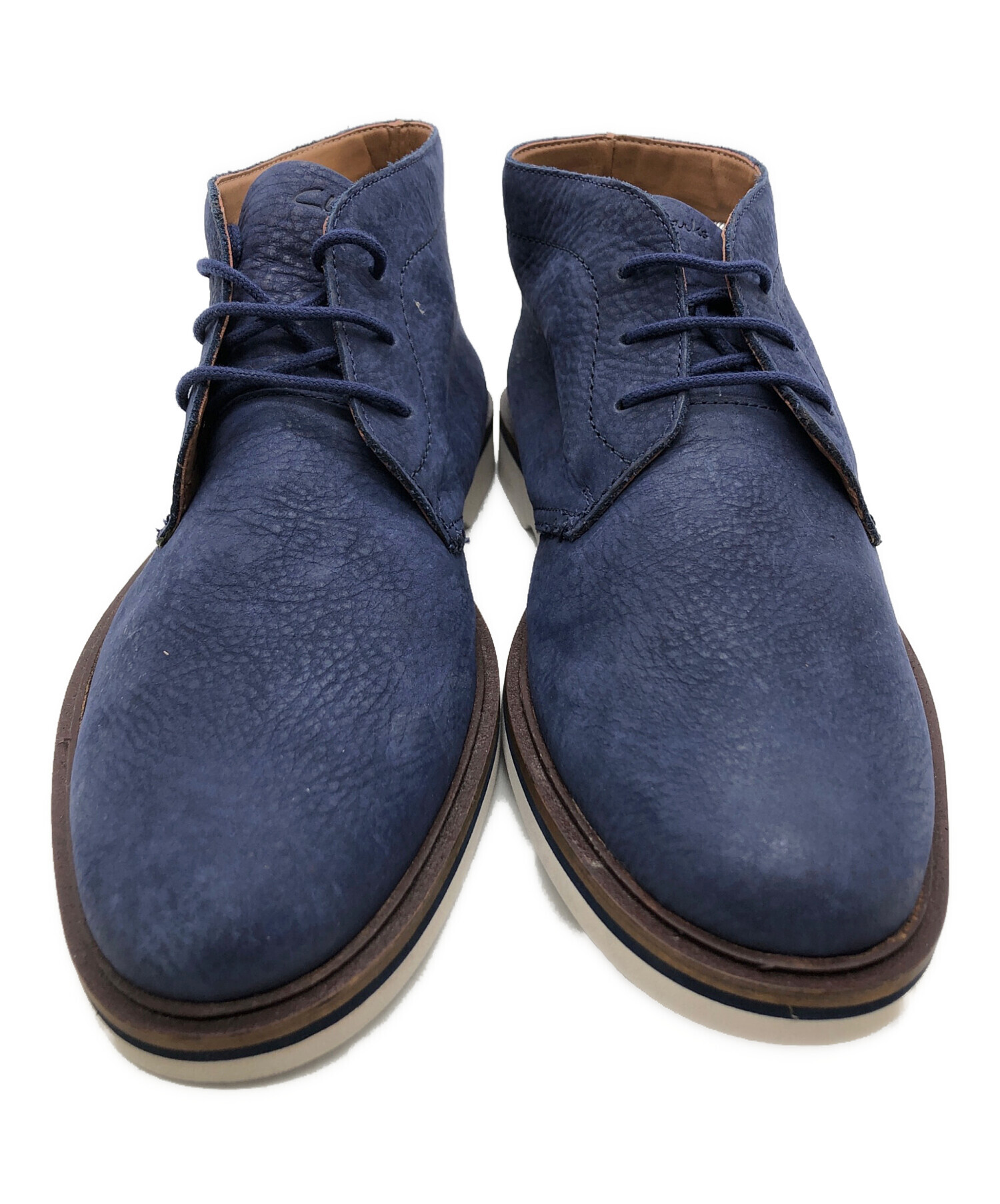 中古・古着通販】CLARKS (クラークス) シューズ ブラウン×ネイビー