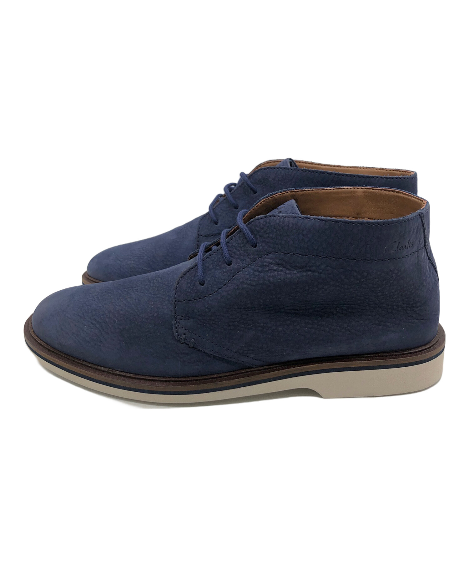 中古・古着通販】CLARKS (クラークス) シューズ ブラウン×ネイビー
