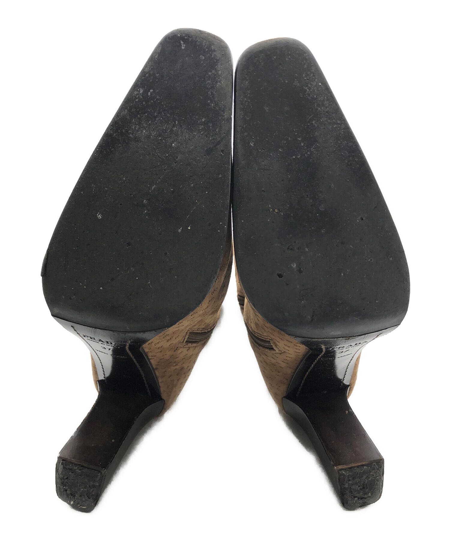 中古・古着通販】PRADA (プラダ) ロングブーツ ベージュ サイズ:37