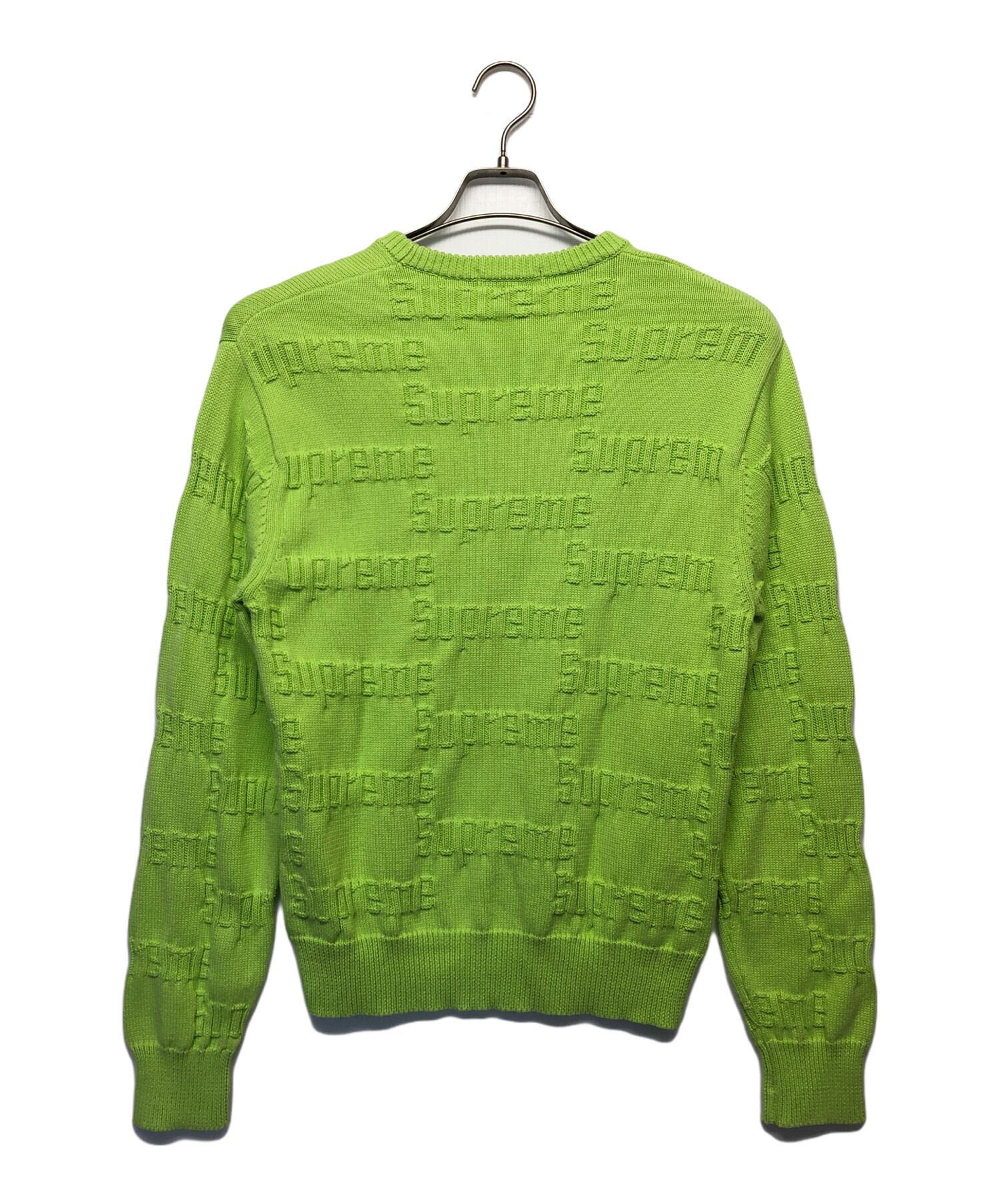 Supreme Raised Logo Sweater ロゴ ニット セーター 中古・古着通販】SUPREME (シュプリーム) Raised logo SWEATER ライト