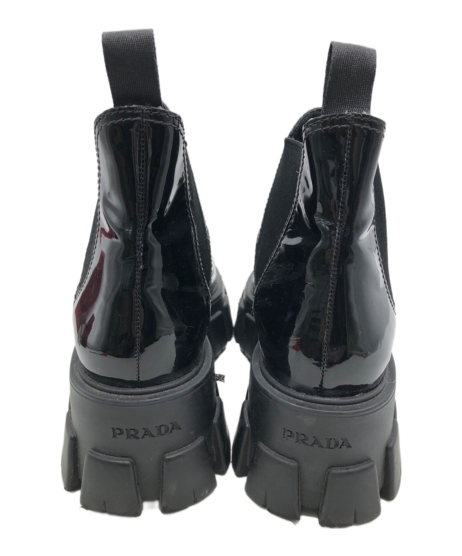 中古・古着通販】PRADA (プラダ) サイドゴアブーツ ブラック サイズ