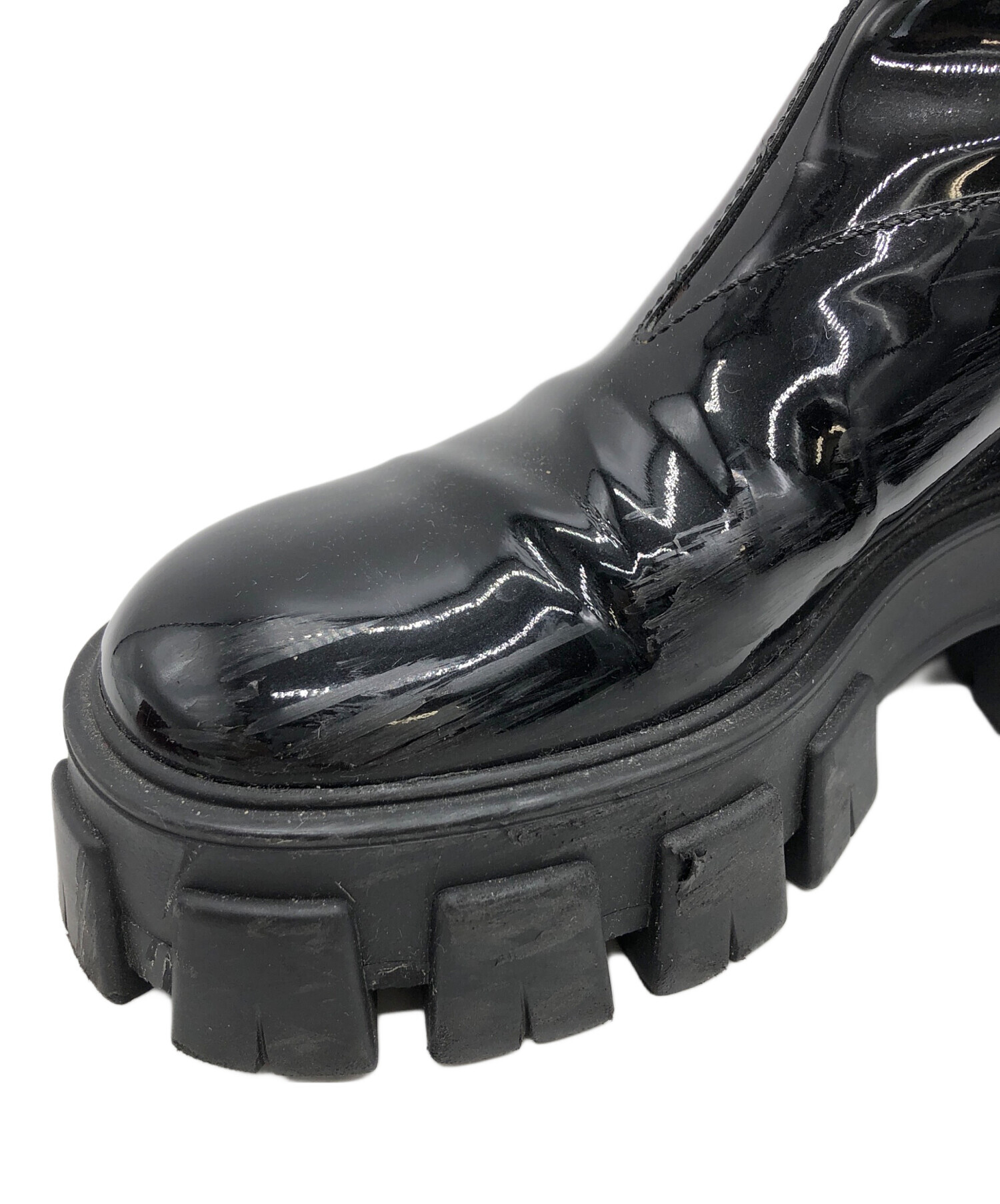 中古・古着通販】PRADA (プラダ) サイドゴアブーツ ブラック サイズ 中古・古着通販】PRADA (プラダ) サイドゴアブーツ ブラック サイズ