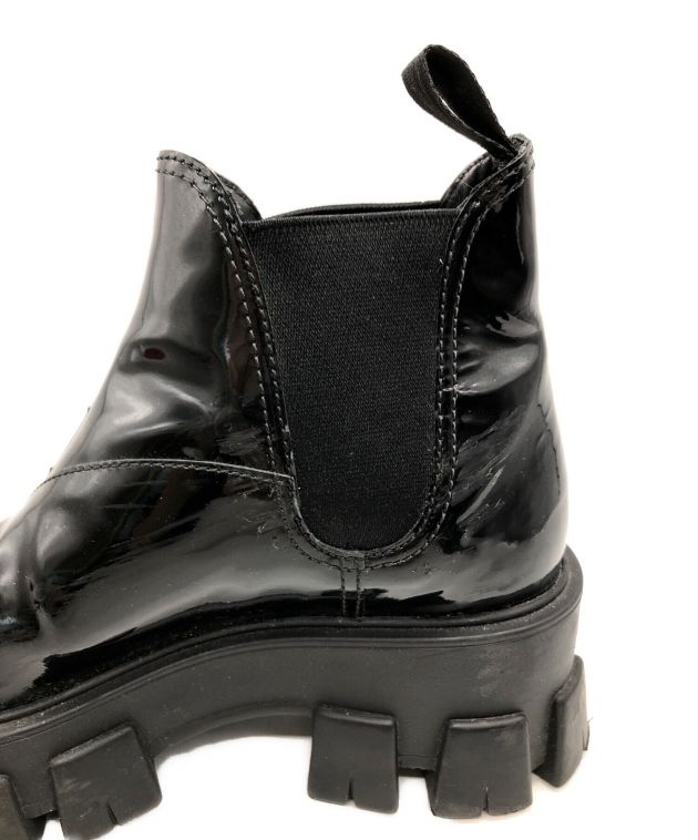 中古・古着通販】PRADA (プラダ) サイドゴアブーツ ブラック サイズ