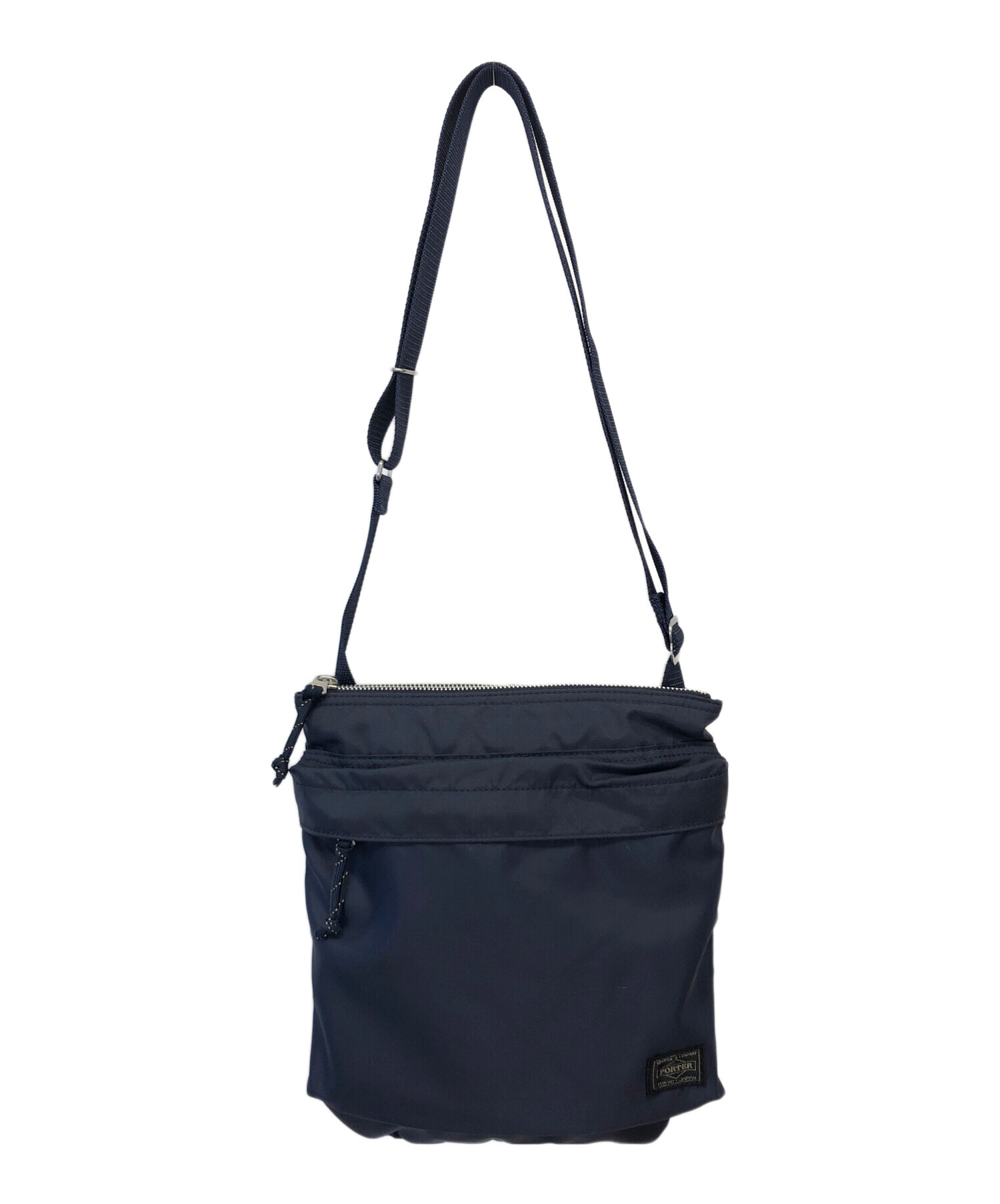 PORTER ナイロン ネイビー ショルダーバッグ 中古・古着通販】PORTER (ポーター) ナイロンショルダーバッグ