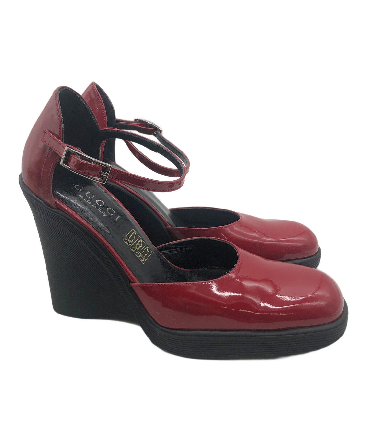 中古・古着通販】GUCCI (グッチ) パンプス レッド サイズ:38｜ブランド