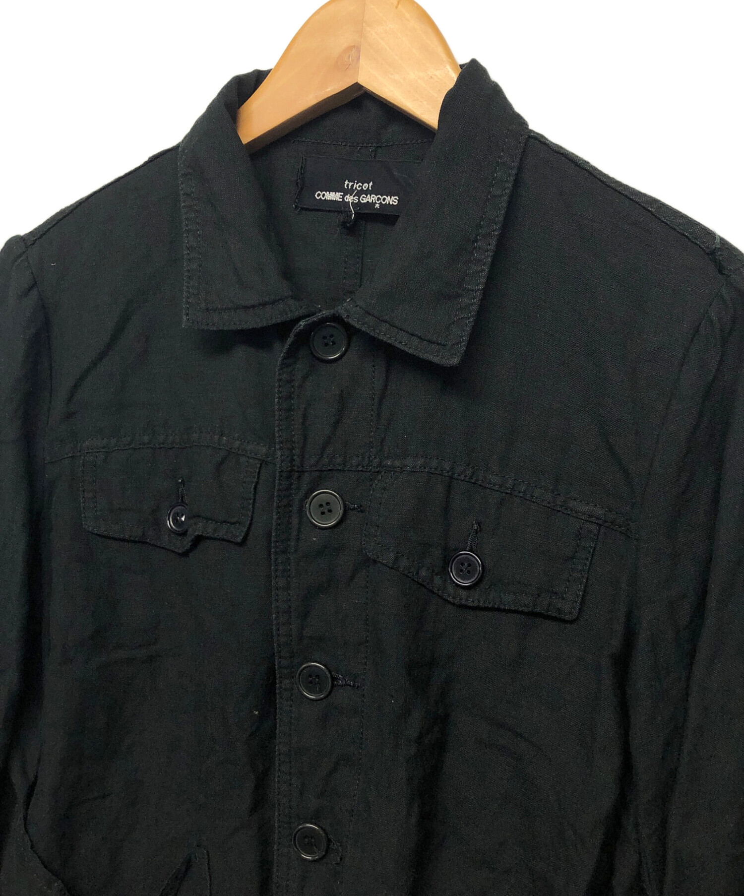 tricotCOMME des GARÇONS ブラックジャケット Mサイズ tricot COMME des GARCONS トリココムデギャルソン 中綿ジャケット