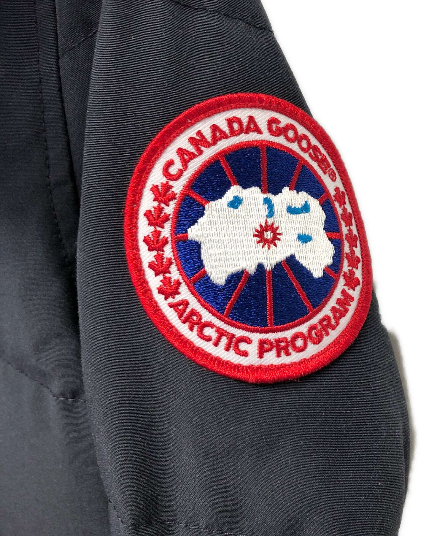 CANADA GOOSE MACKENZIE PARKA NAVY S ロゴ刺繍