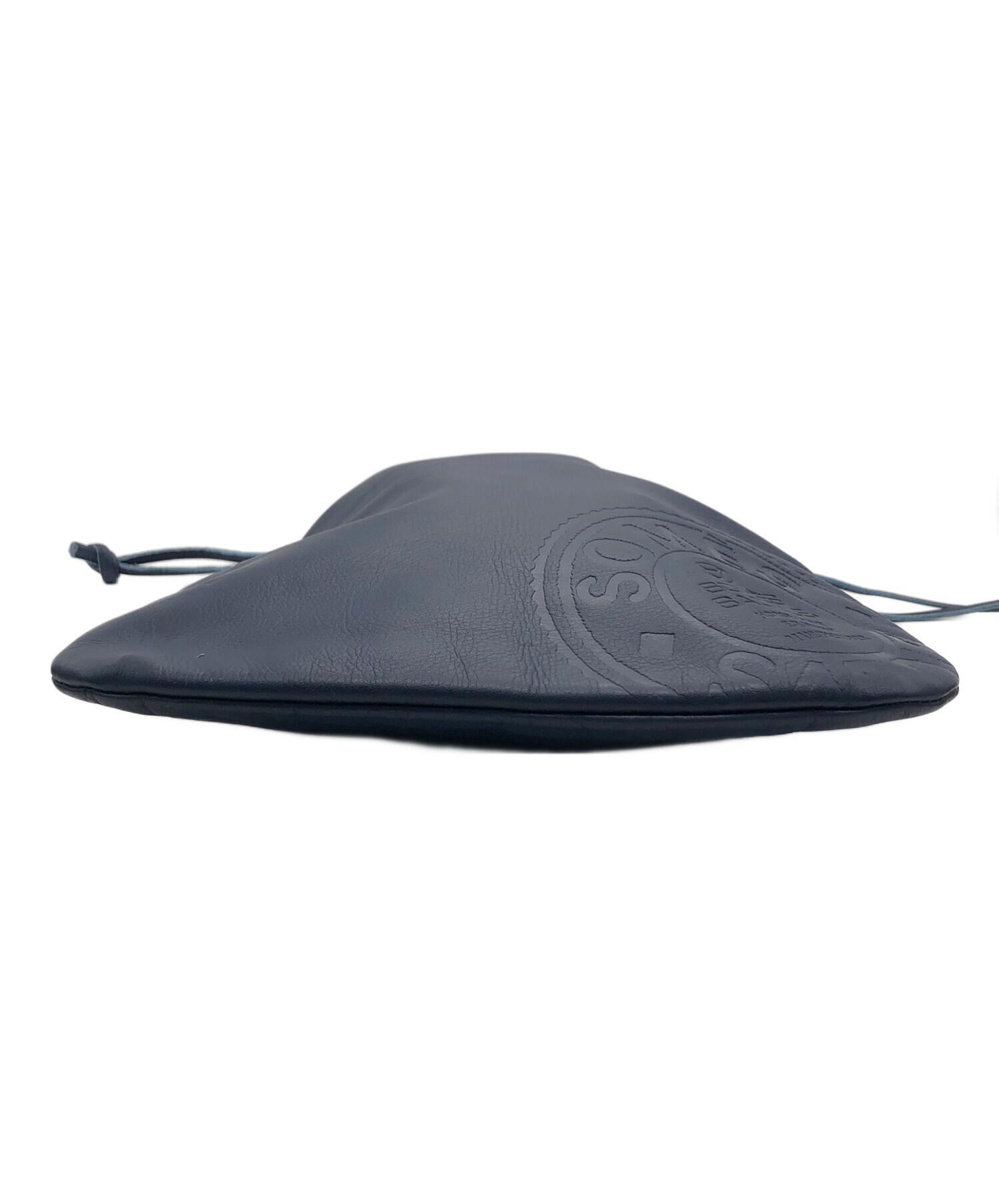 SOMES SADDLE ネイビー レザー 巾着バッグ SOMES SADDLE ネイビー レザー 巾着バッグ
