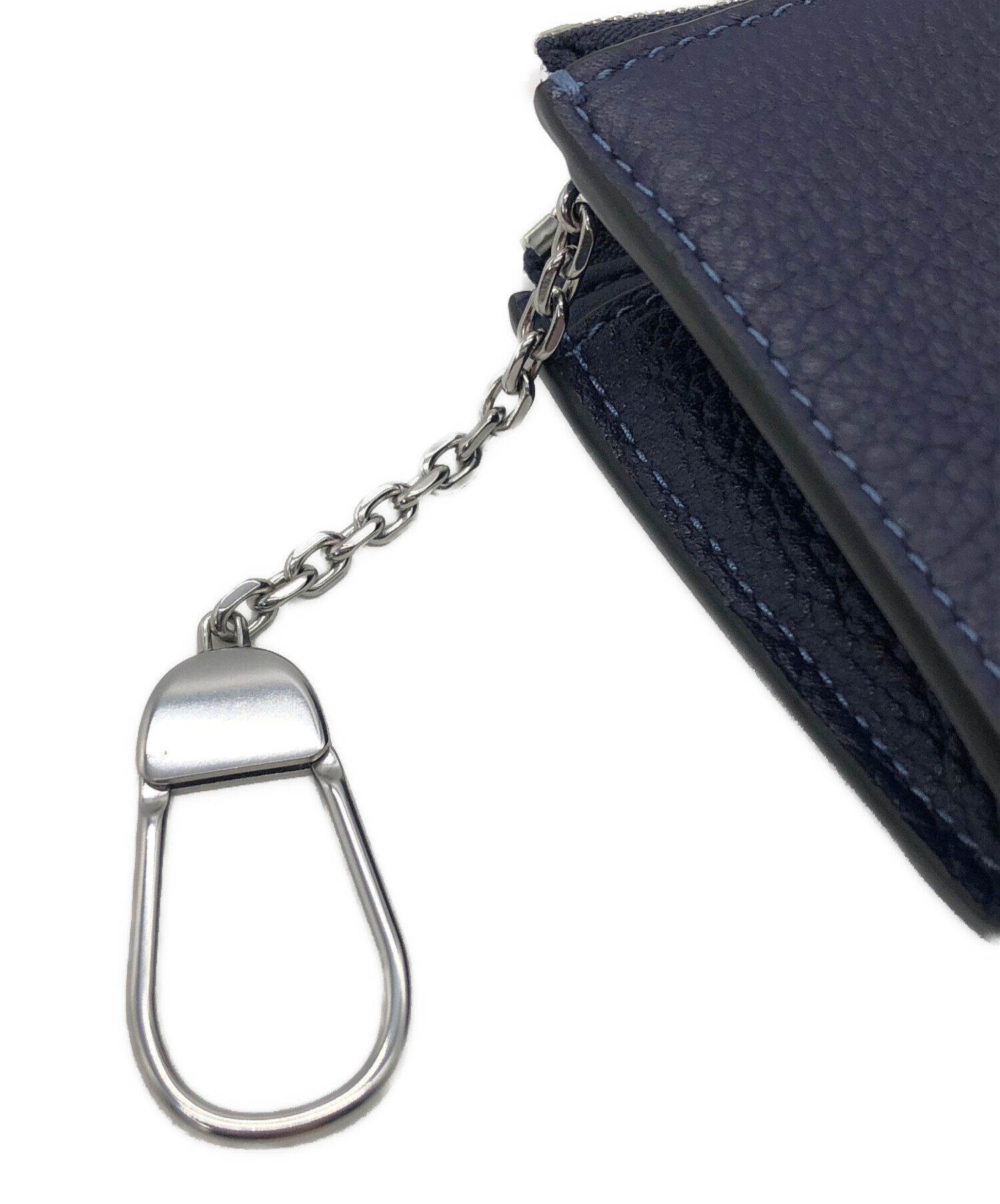 ✨美品✨オールドコーチ ケース グラブタンレザー キーリング ネイビー 中古・古着通販】COACH (コーチ) Lジップキーケース ネイビー