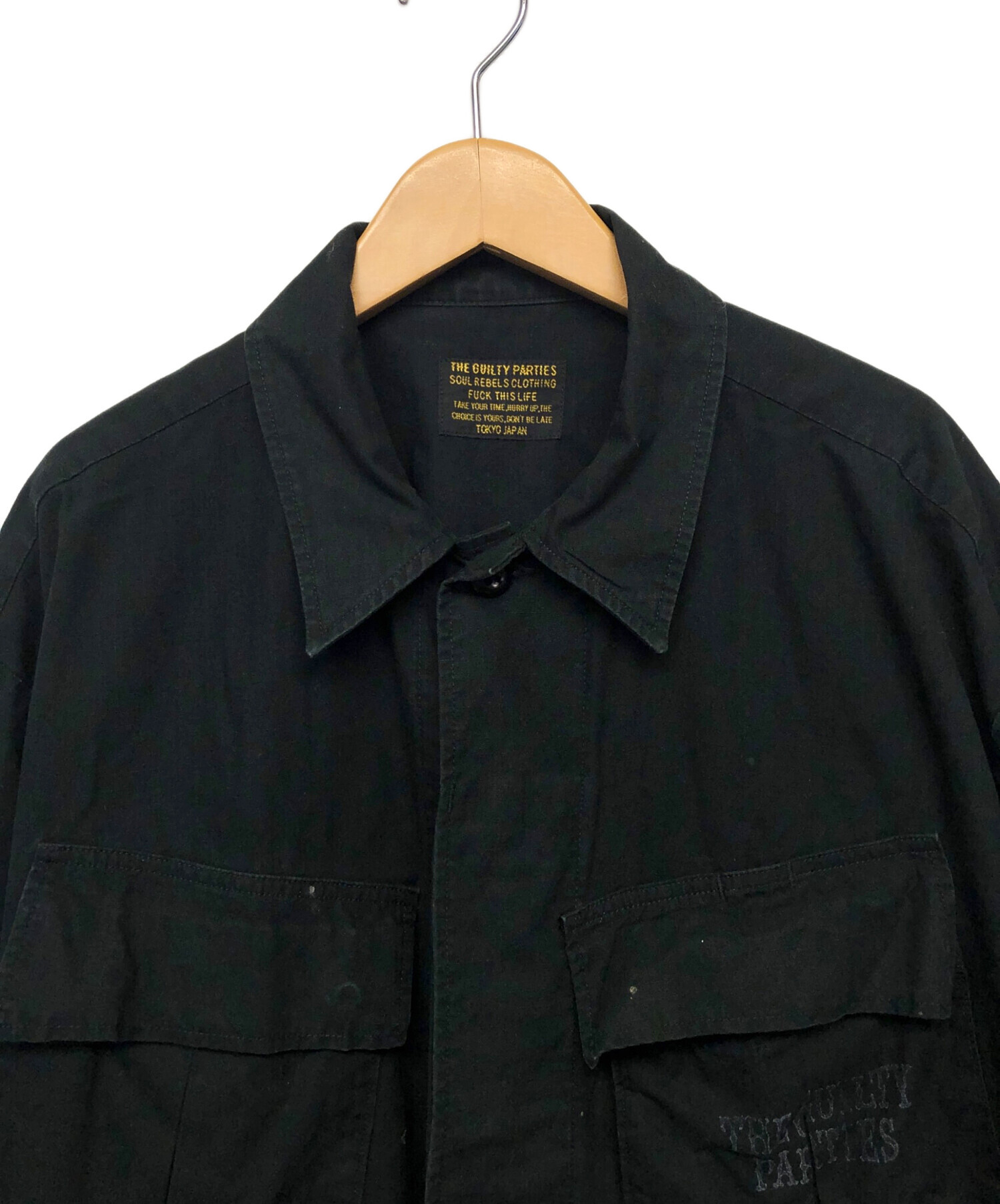 コ*ー様 WACKO MARIA ワコマリア ファティーグジャケット L 黒 ア WACKO MARIA (ワコマリア) FATIGUE JACKET(ファティーグジャケット) BLACK