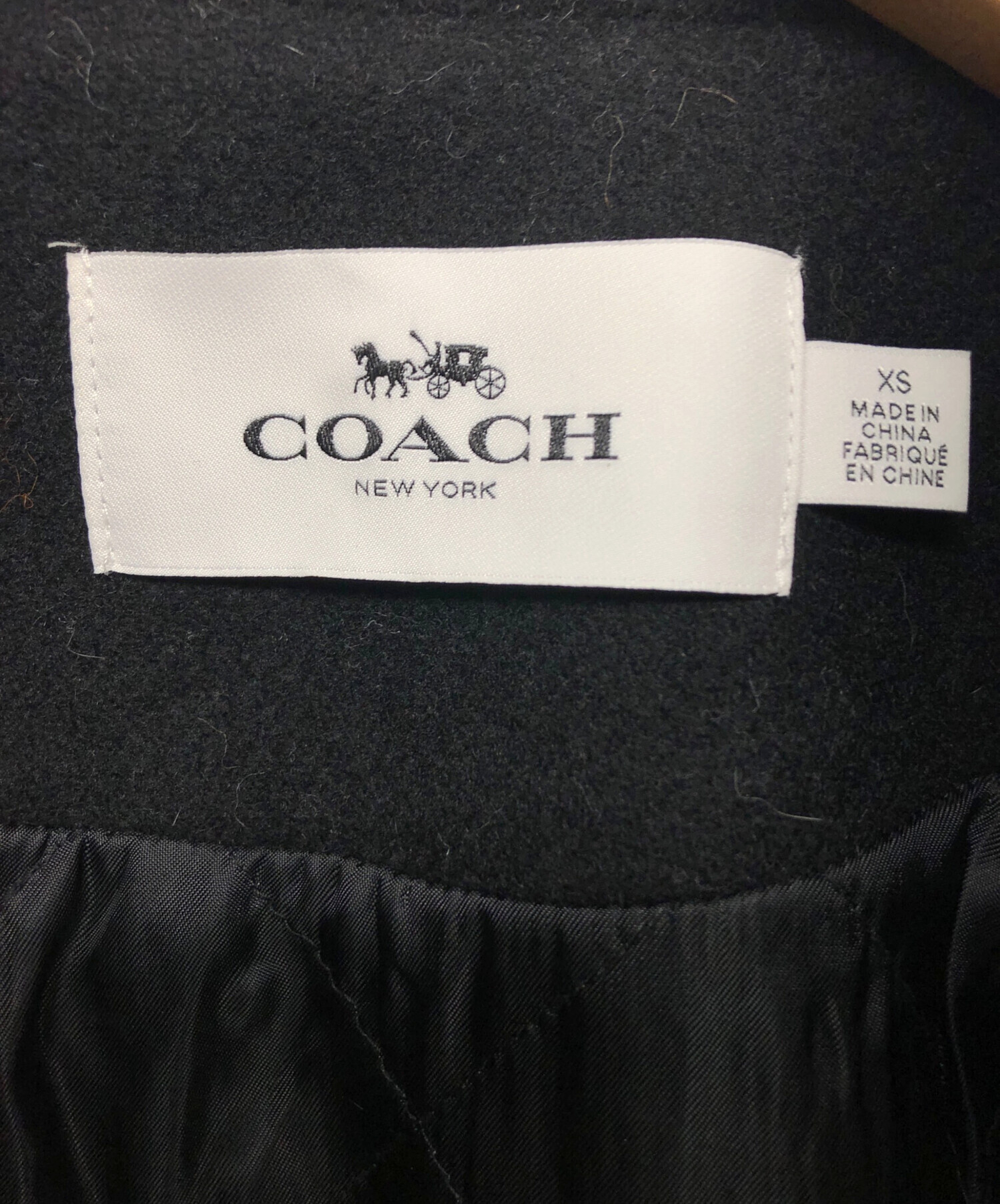 中古・古着通販】COACH (コーチ) スタジャン ブラック サイズ:XS