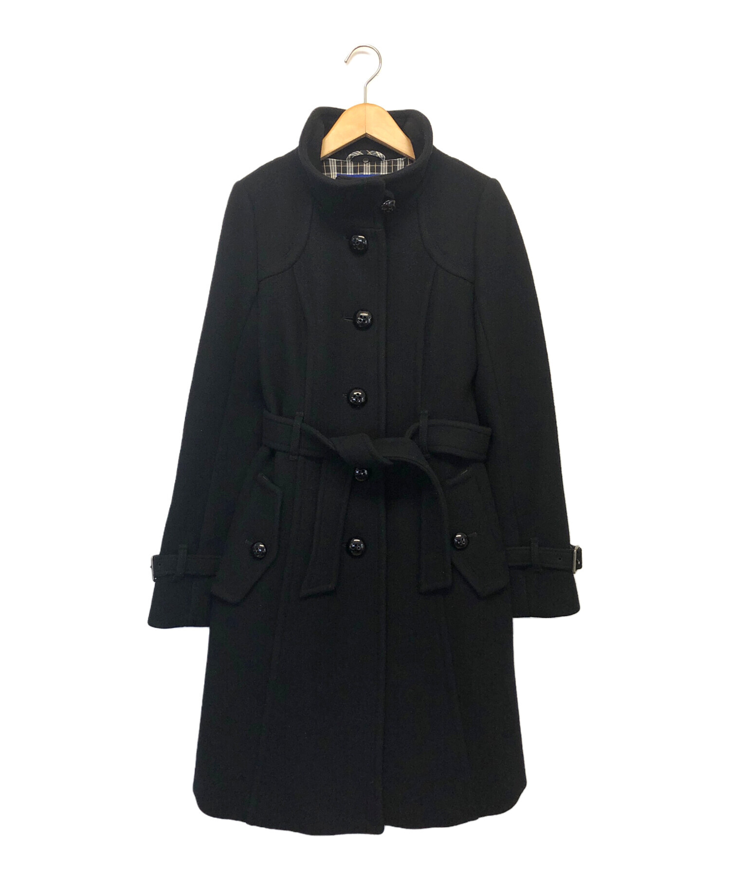 美品BURBERRY BLUE LABEL/ウールプリーツコート/size38 BURBERRY BLUE LABEL バーバリーブルーレーベル コート ウール 裏地