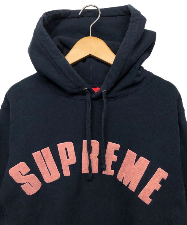 Supreme ネイビー アーチロゴ パーカー カナダ製 SUPREME】 Arc Thermal Lined Zip Up Hooded Sweatshirt Navy (Supreme