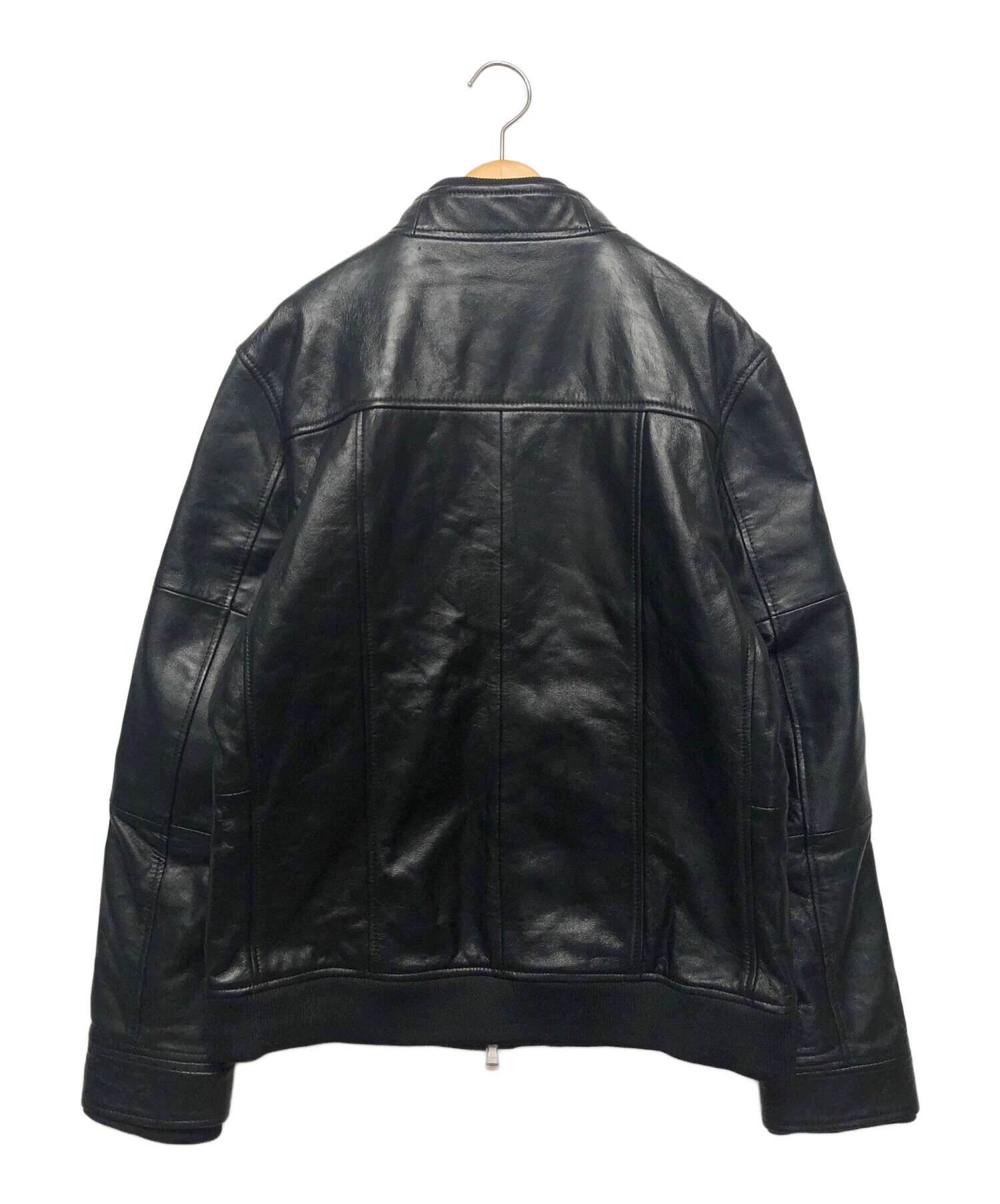 中古・古着通販】AKM (エーケーエム) ラムレザージャケット ブラック