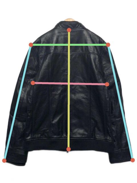 中古・古着通販】AKM (エーケーエム) ラムレザージャケット ブラック