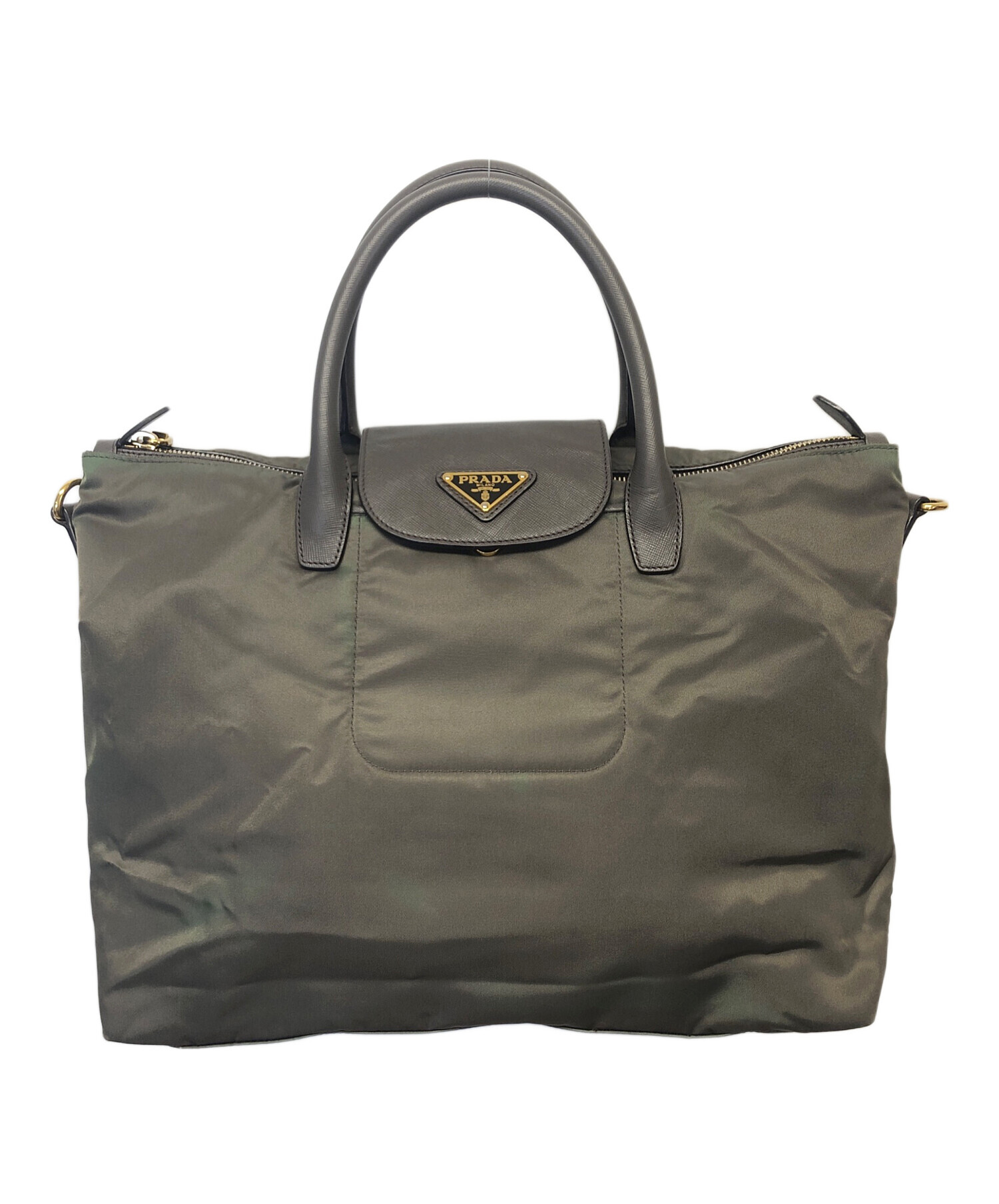 中古・古着通販】PRADA (プラダ) 2WAYバッグ カーキ｜ブランド・古着 
