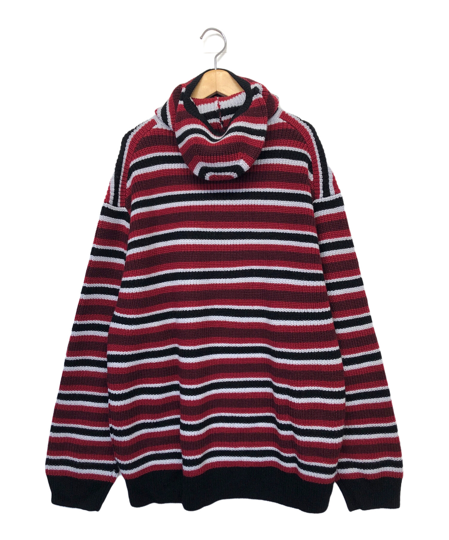 Supreme ニットパーカー ホワイト レッド L 中古・古着通販】Supreme (シュプリーム) ニットパーカー レッド