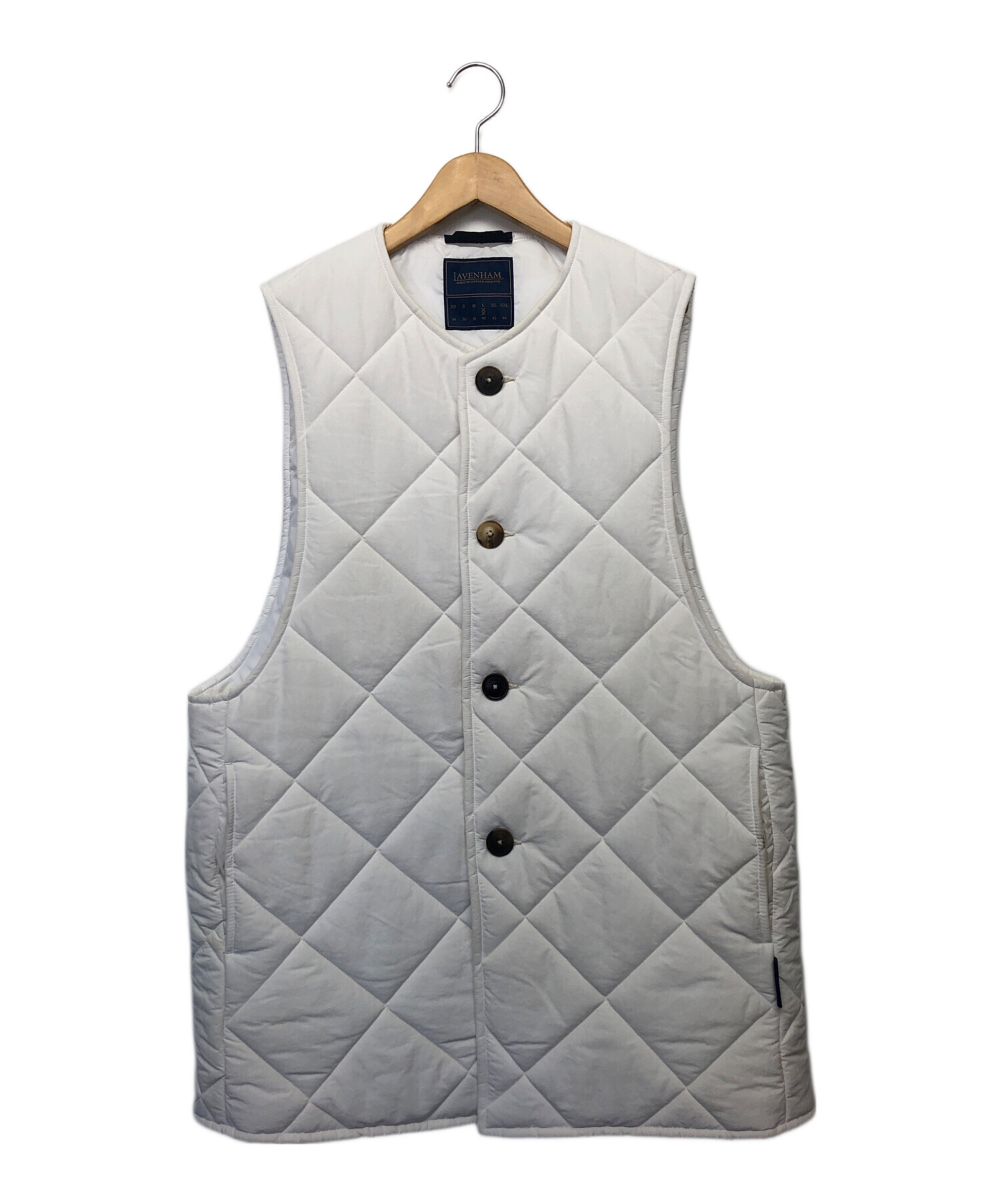 中古・古着通販】LAVENHAM (ラベンハム) キルティングベスト ホワイト