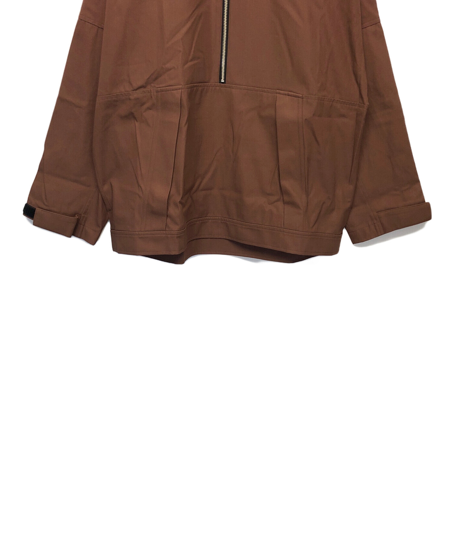 中古・古着通販】Cale (カル) ハーフジップジャケット ブラウン サイズ