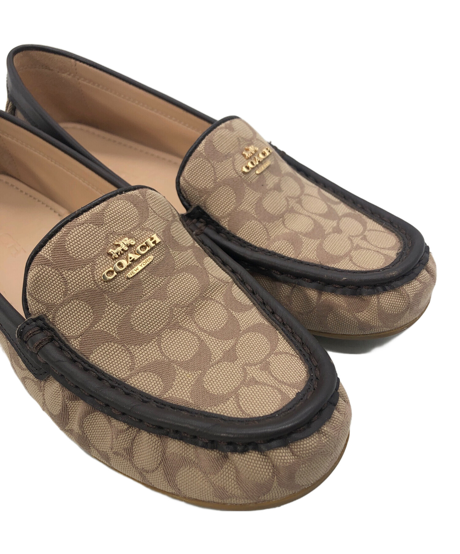 中古・古着通販】COACH (コーチ) キャンバススニーカー ブラウン 