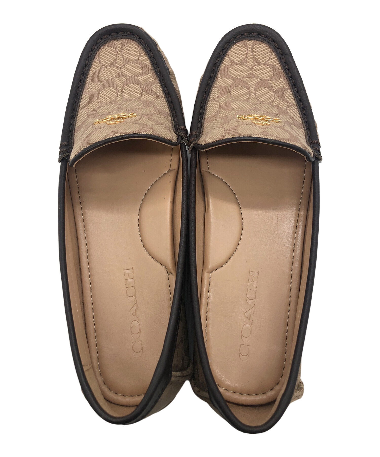 中古・古着通販】COACH (コーチ) キャンバススニーカー ブラウン 