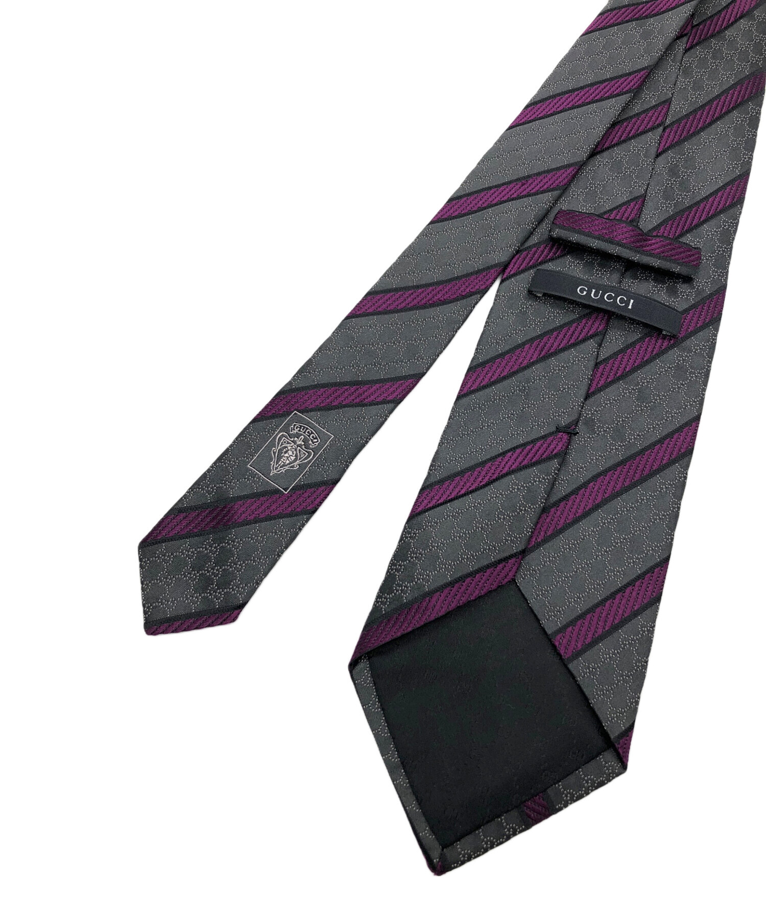 中古・古着通販】GUCCI (グッチ) ネクタイ グレー サイズ:FREE 