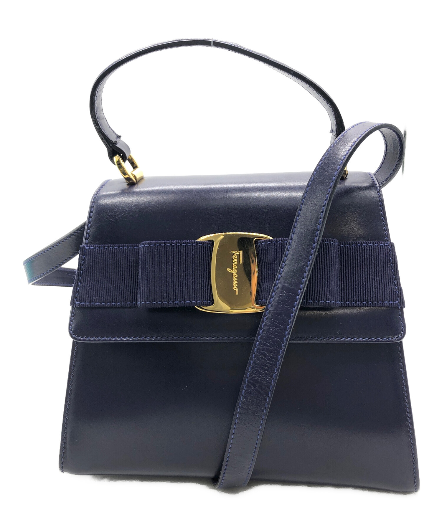 サルヴァトーレフェラガモ Salvatore Ferragamo ショルダーバッグ バッグ レザー レディース パープル系 【中古】 Salvatore Ferragamo - サルヴァトーレフェラガモ Salvatore Ferragamo