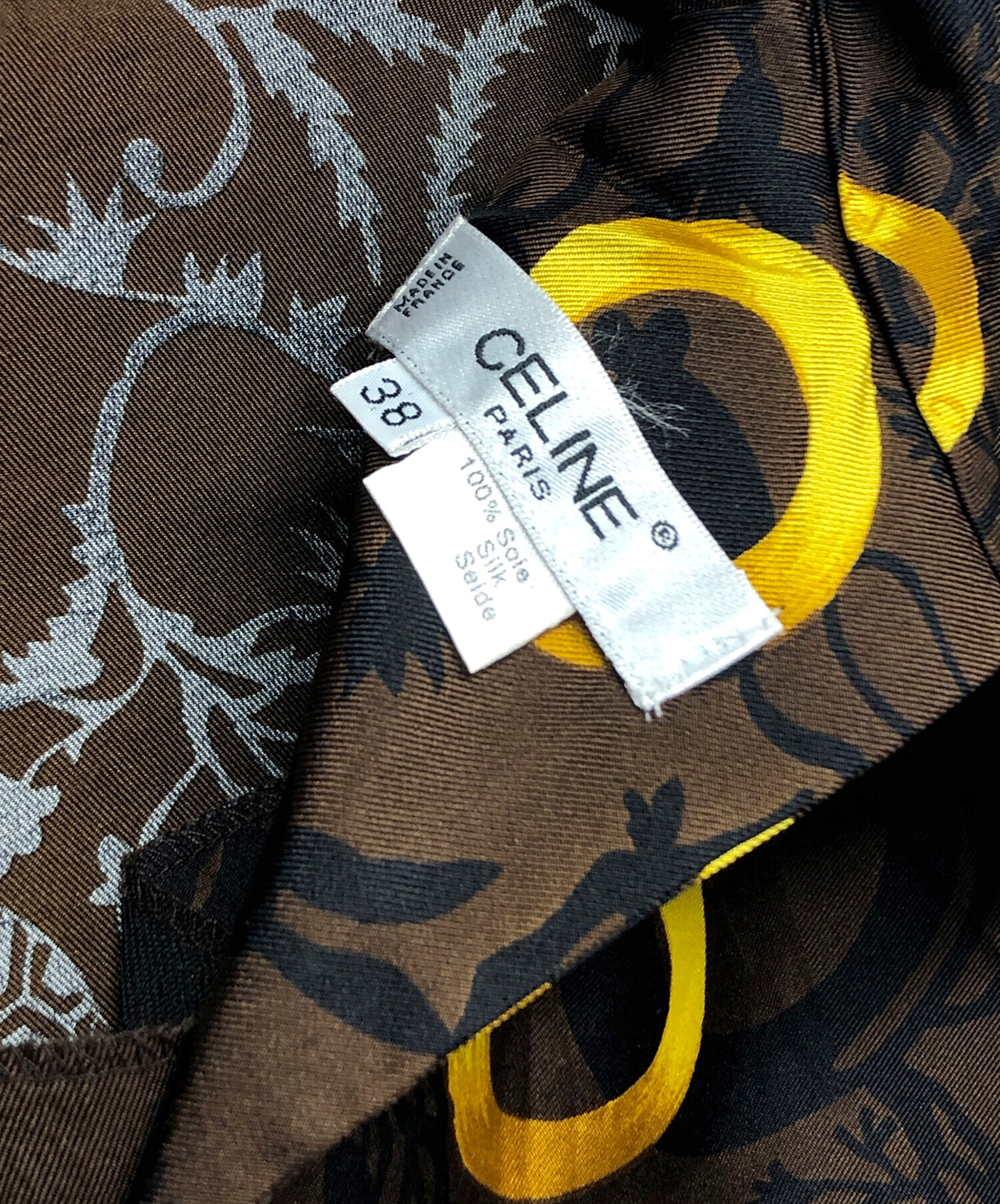 【極美品】セリーヌ　レディース　ブラウス　サイズ38　ヴィンテージ　シルク CELINE - 極美品 Vintage セリーヌ CELINE シャツ ブラウス ロング