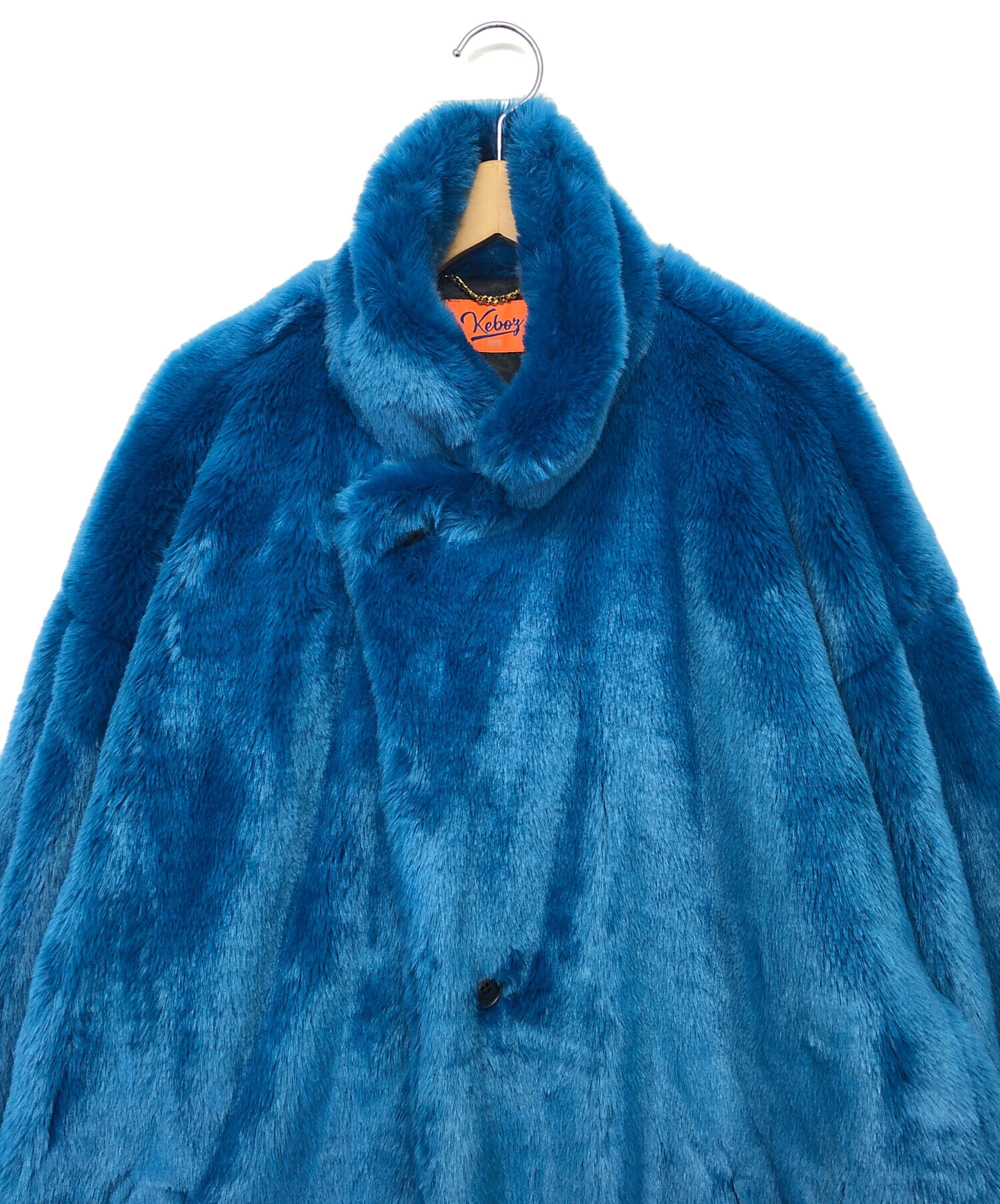 中古・古着通販】KEBOZ (ケボズ) ファーコート ブルー サイズ:XL