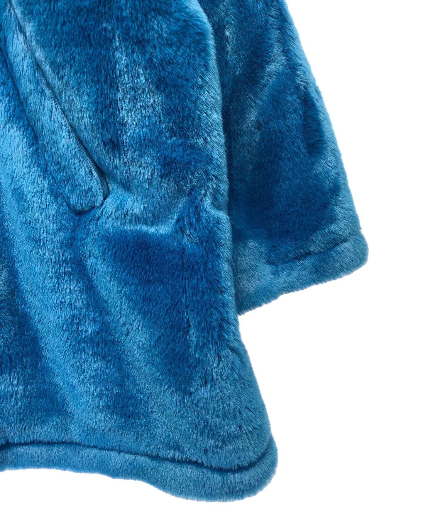 中古・古着通販】KEBOZ (ケボズ) ファーコート ブルー サイズ:XL