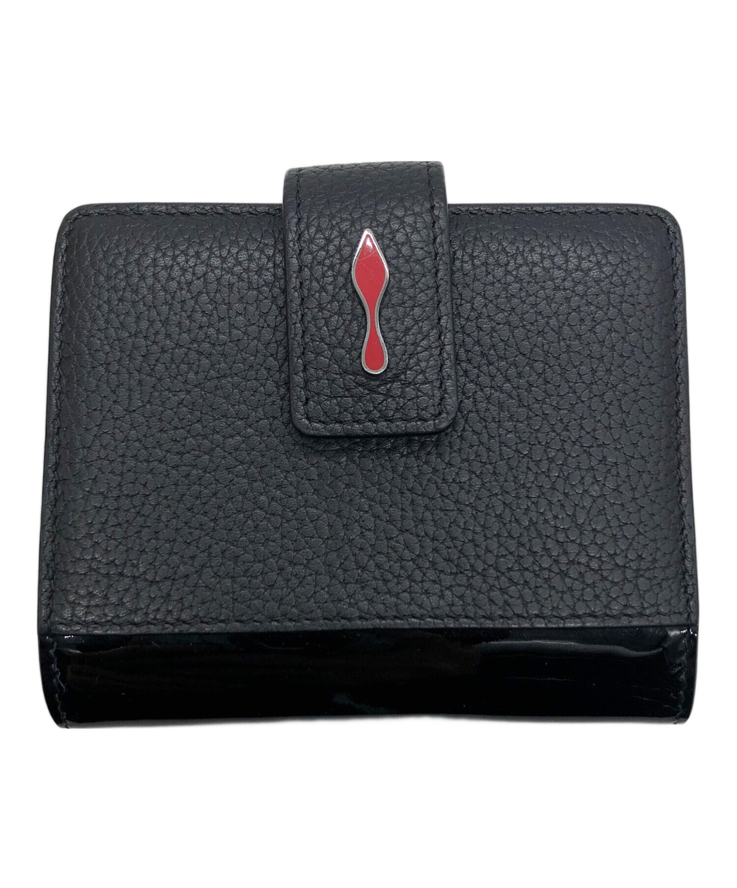 ✨箱付き✨　クリスチャンルブタン スタッズ 二つ折り財布 黒 レッド Christian Louboutin 二つ折財布 Christian Louboutin スタッズ 二