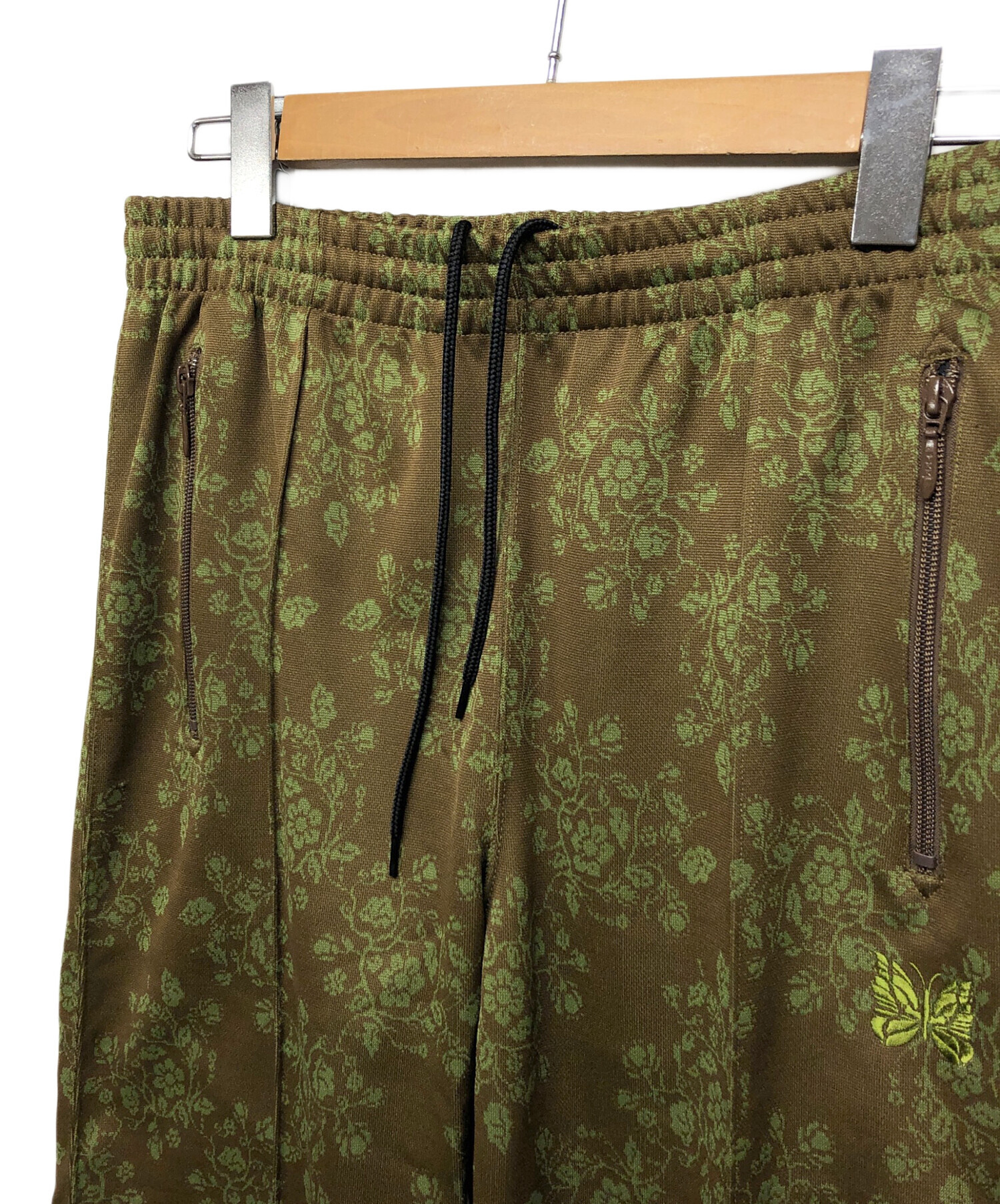 中古・古着通販】Needles (ニードルズ) トラックパンツ 黄緑×オリーブ