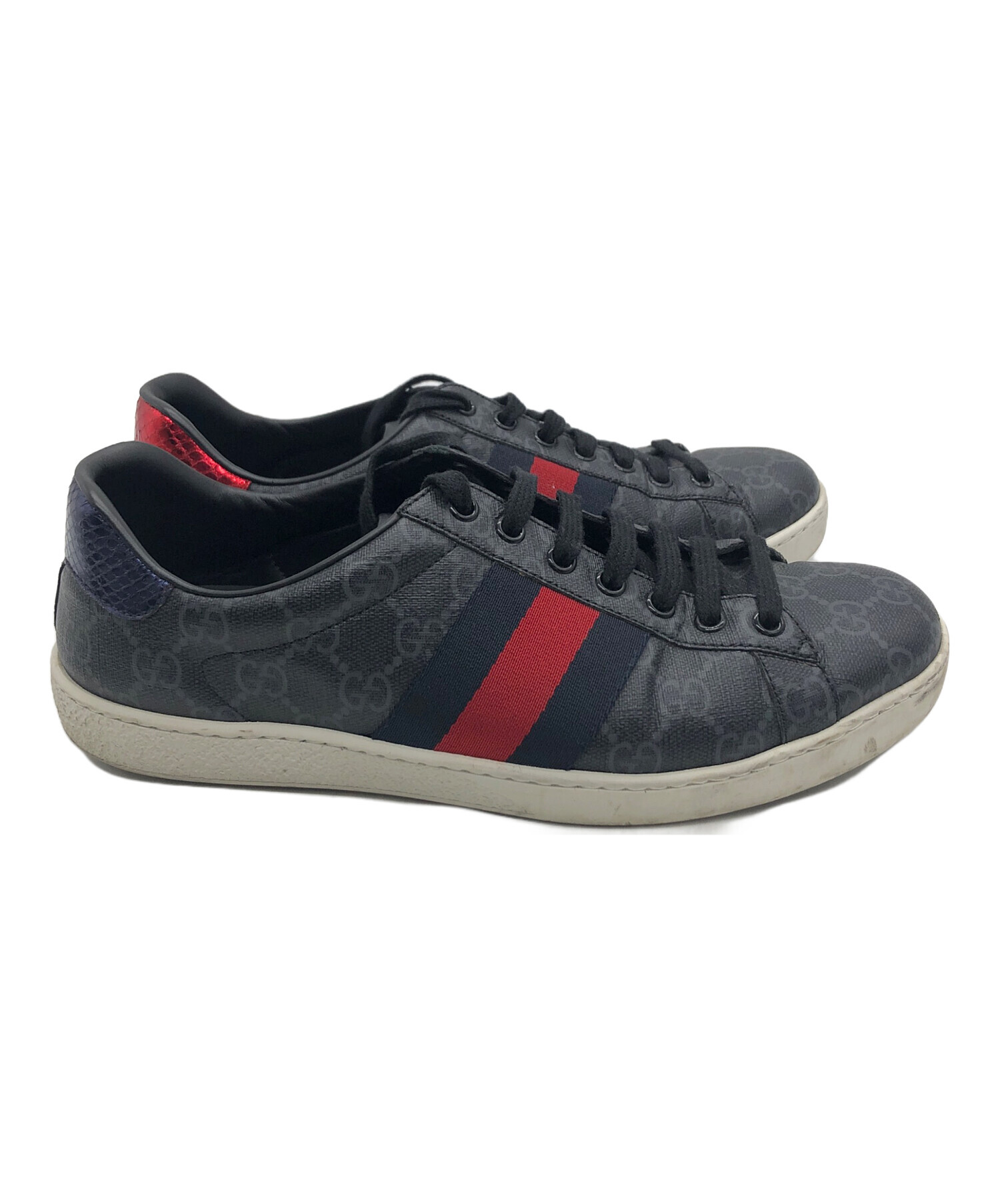 中古・古着通販】GUCCI (グッチ) スニーカー ブラック サイズ:25cm 