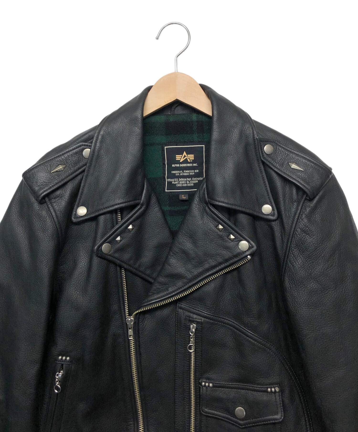 新品　ALPHA INDUSTRIES ダブルライダースジャケット L 新品 ALPHA INDUSTRIES ダブルライダースジャケット L