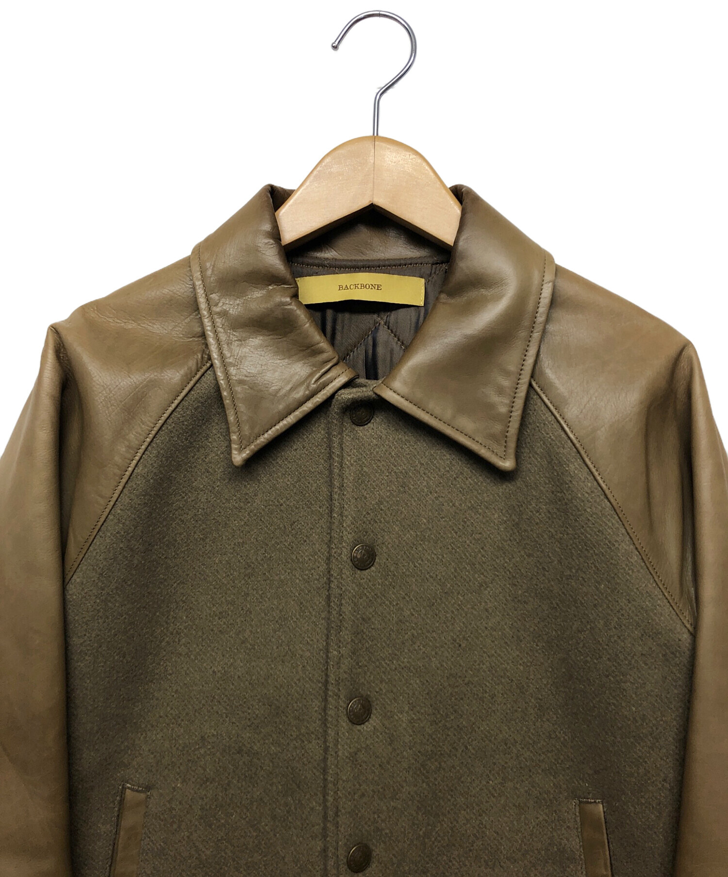 中古・古着通販】BACK BONE (バックボーン) レザー切替ブルゾン