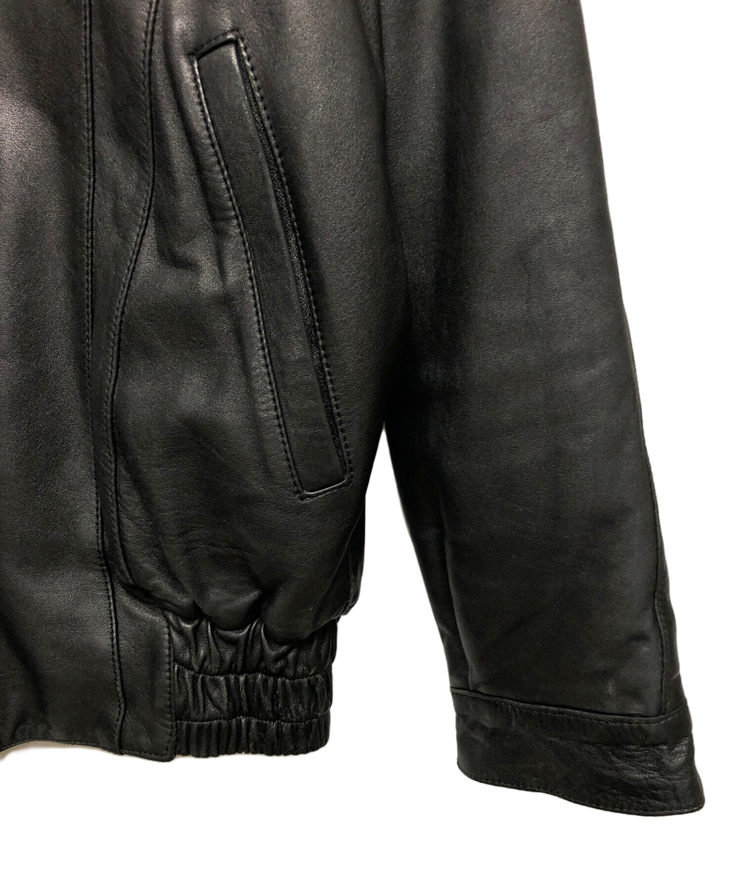ランセル　レザージャケット 中古・古着通販】LANCEL (ランセル) レザージャケット ブラック サイズ