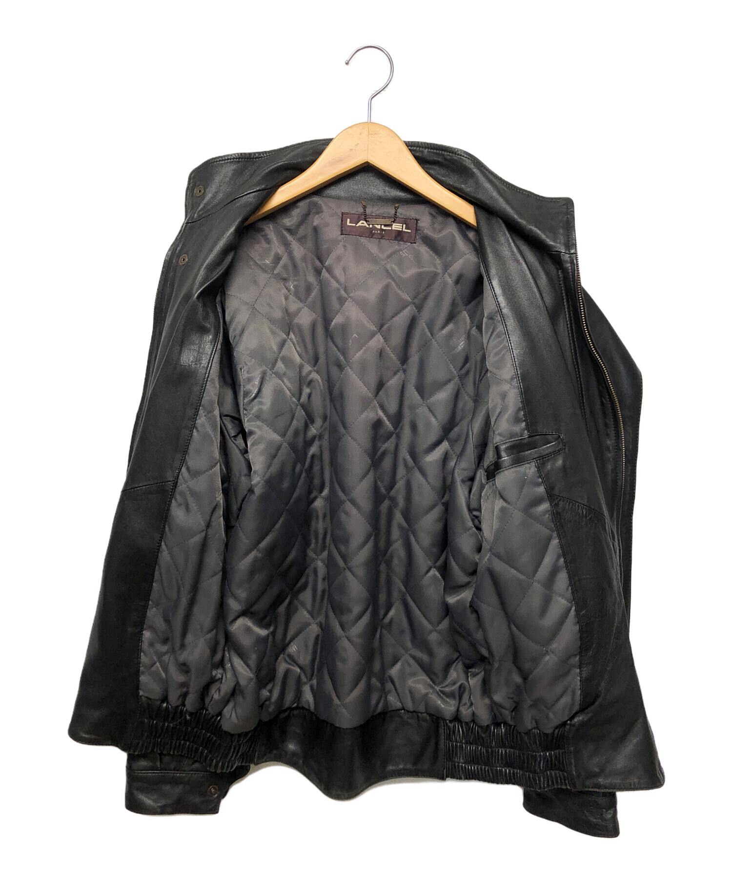 LANCEL ランセル　レザージャケット　OLD archive 90s 中古・古着通販】LANCEL (ランセル) レザージャケット ブラック サイズ