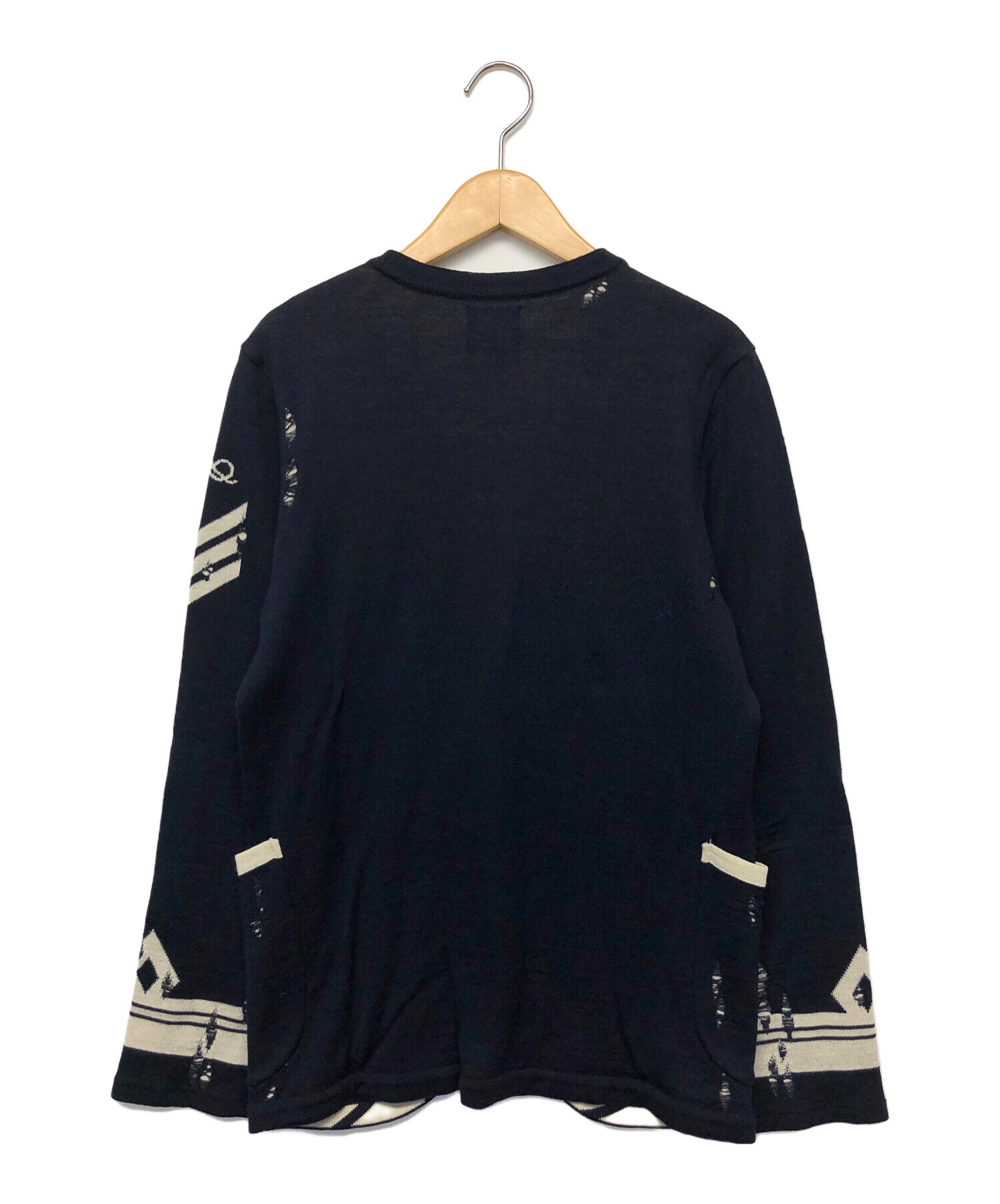 MIHARA YASUHIRO ミハラヤスヒロ ニットカーディガン ブラック メゾン