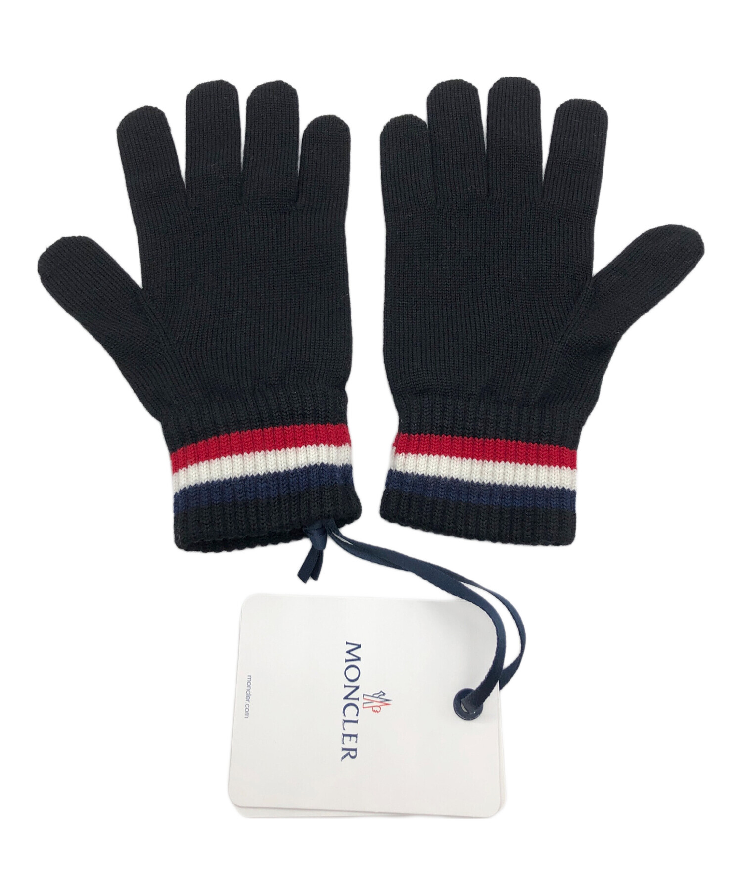 中古・古着通販】MONCLER (モンクレール) 手袋 ブラック サイズ:M 未