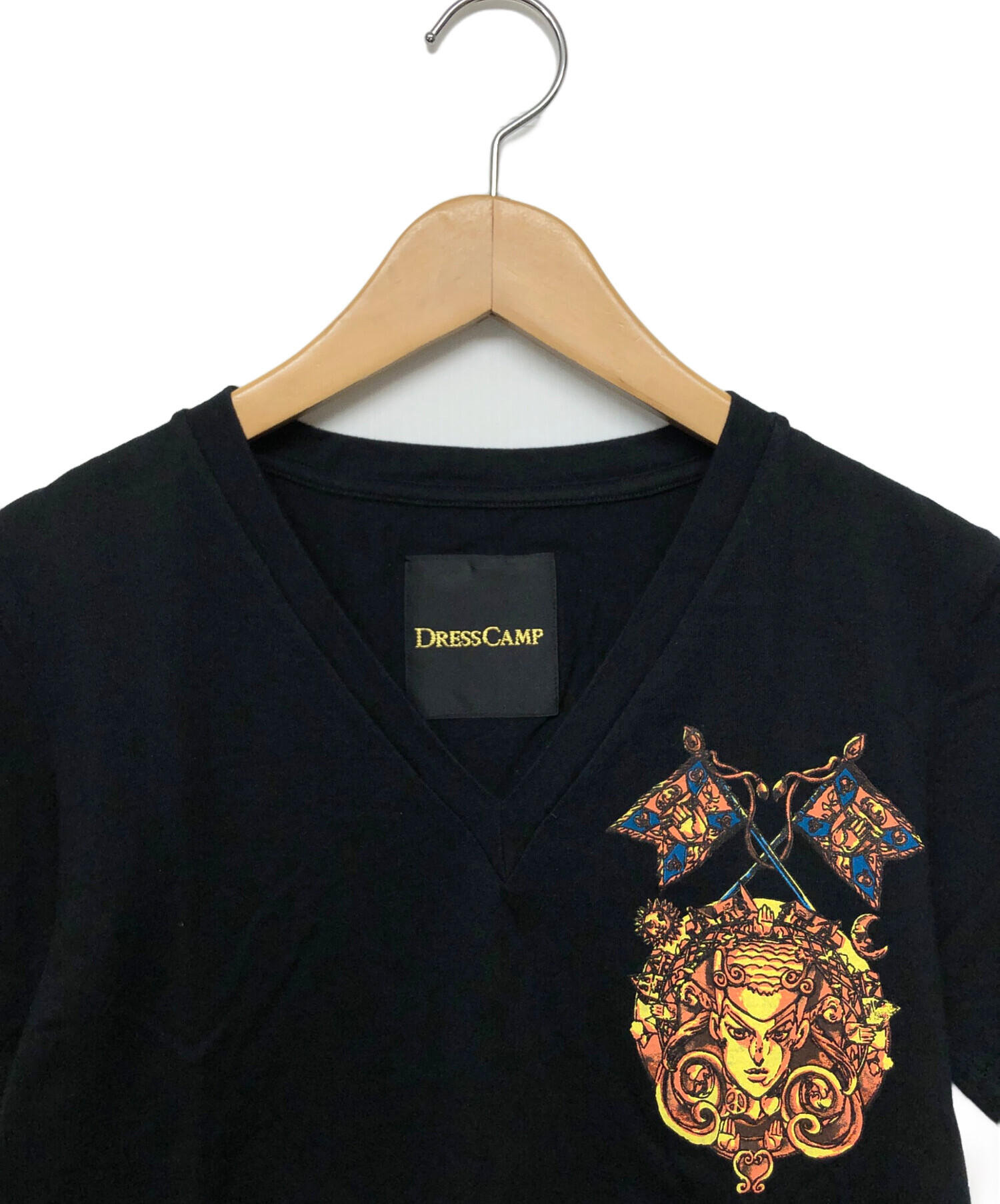 【新品】DressCamp Champion ロンT Vネック ゼブラ フラワー 46(M) BLACK 定価28000円 希少DRESSCAMP × Champion ロングジャージ ワンピース M