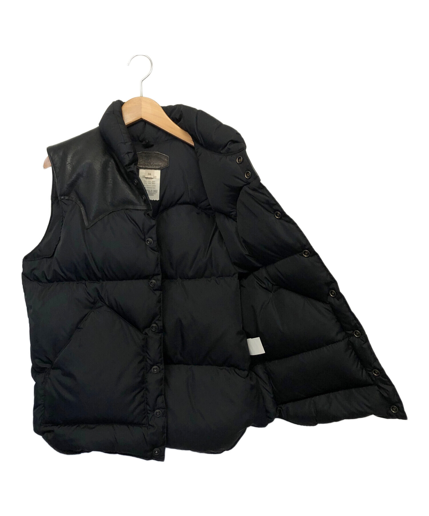 中古・古着通販】JACKSON WYOMING (ジャクソン) ダウンベスト ブラック