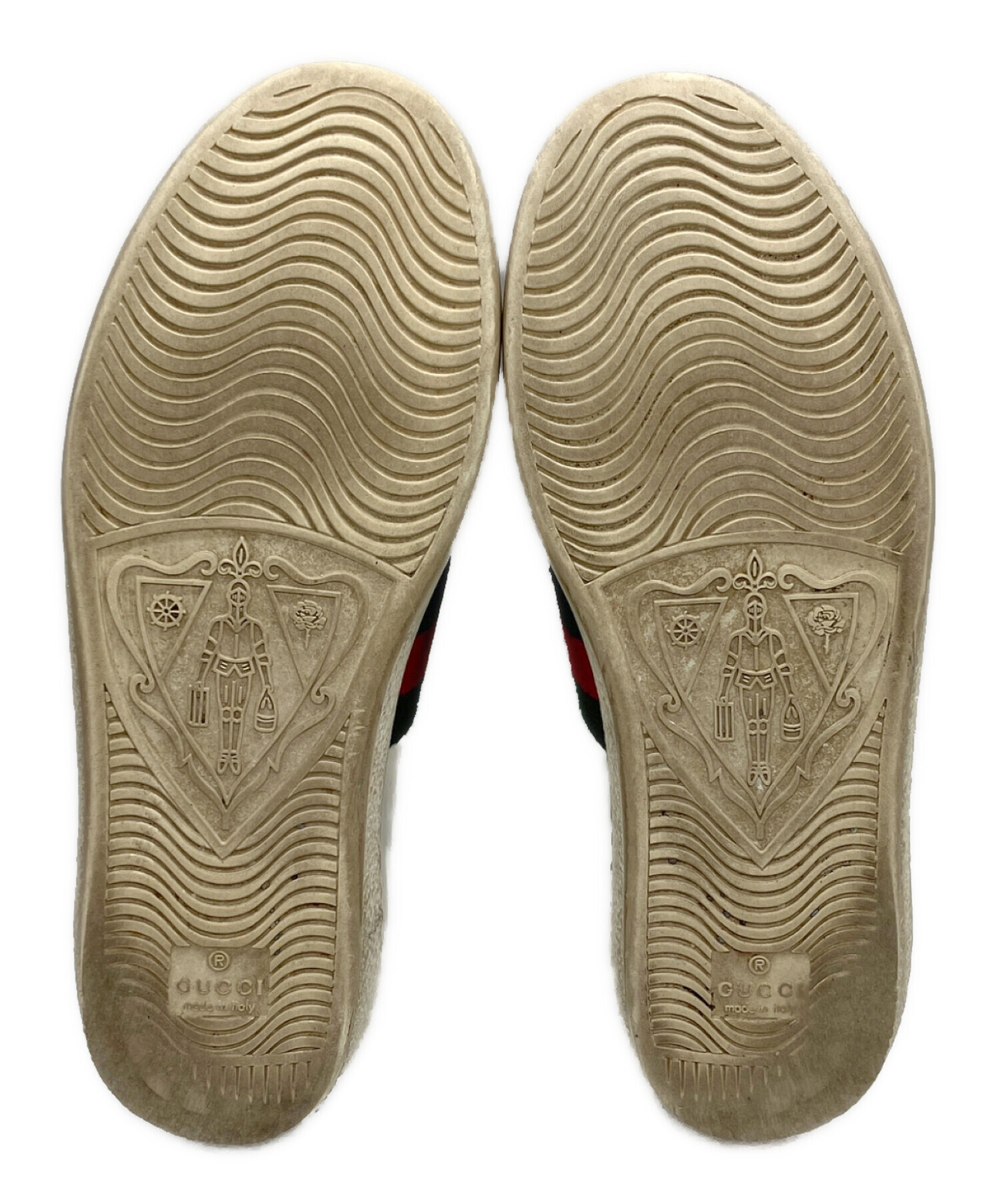 中古・古着通販】GUCCI (グッチ) スニーカー グリーン×ホワイト サイズ