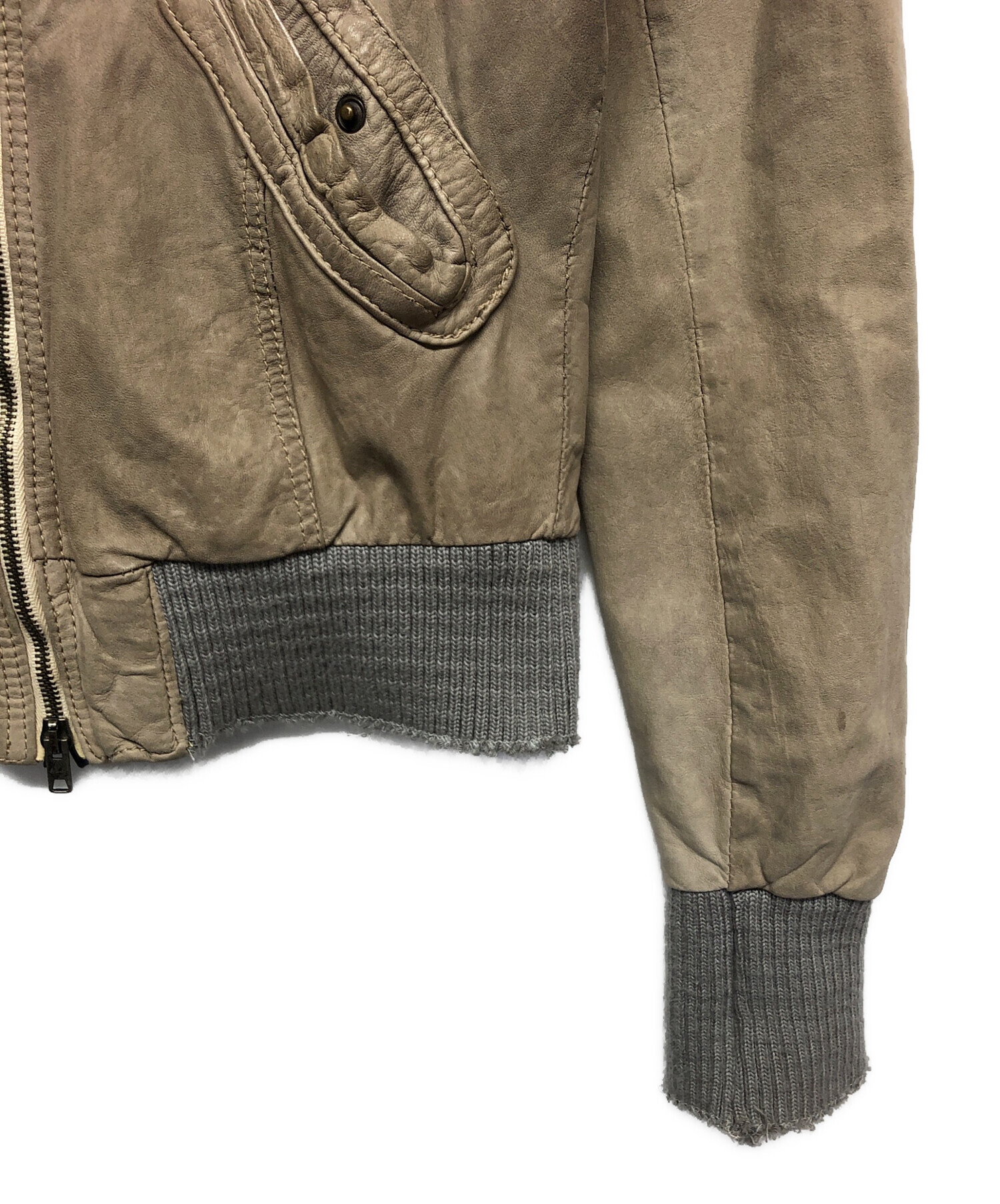 【美品】WLG by GIORGIO BRATO レザーブルゾン GIORGIO BRATO（ジョルジオブラット） ボンバー レザージャケット