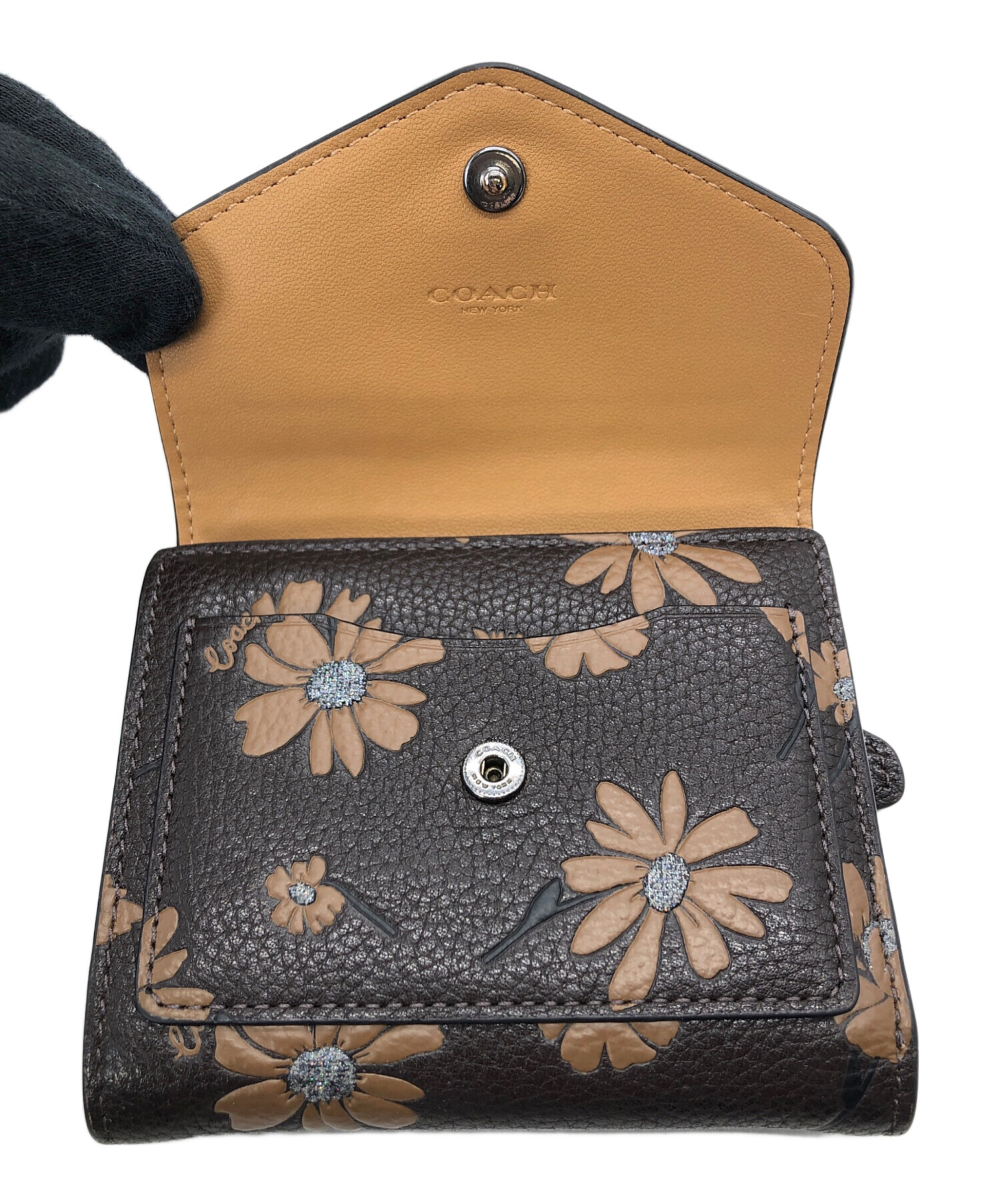 中古・古着通販】COACH (コーチ) 3つ折り財布 ブラウン